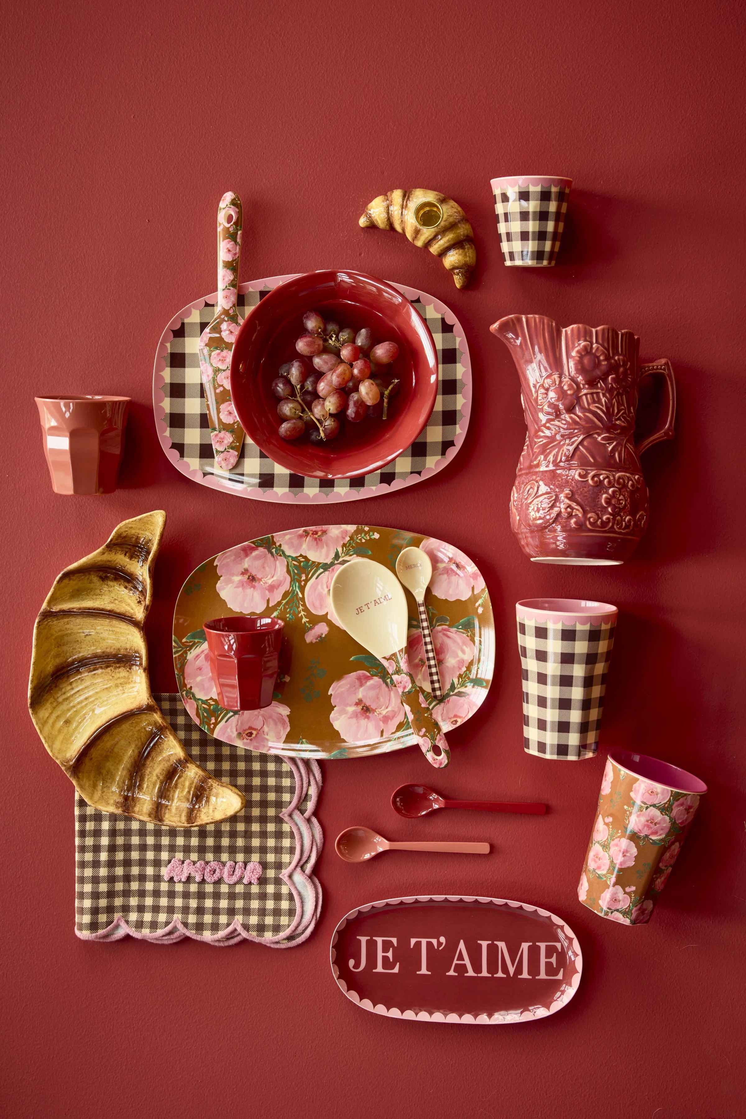RICE Melamin Geschirr Check Me Out – Farbenfroher Scandi-Style für dein Zuhause