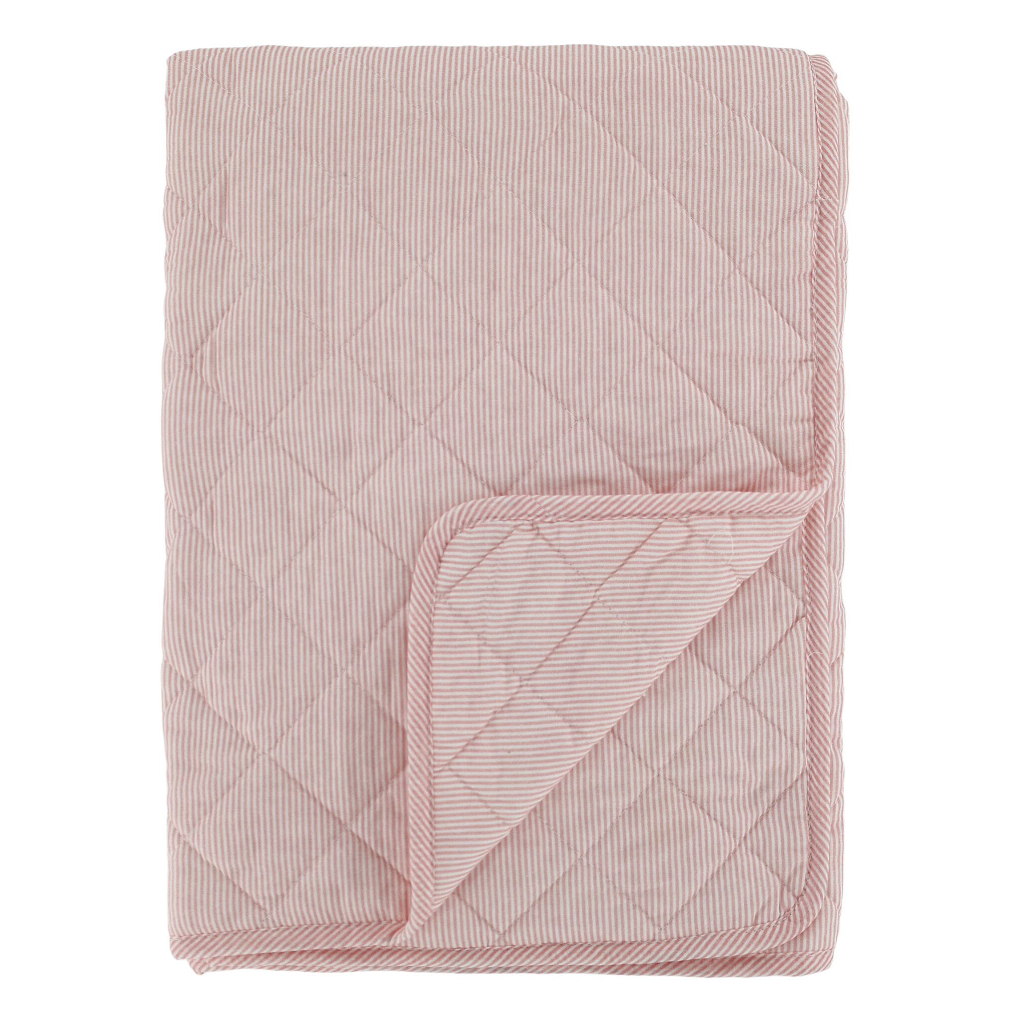 Chic Antique Aix Quilt – Maritime Steppdecke aus Baumwolle, rosa 