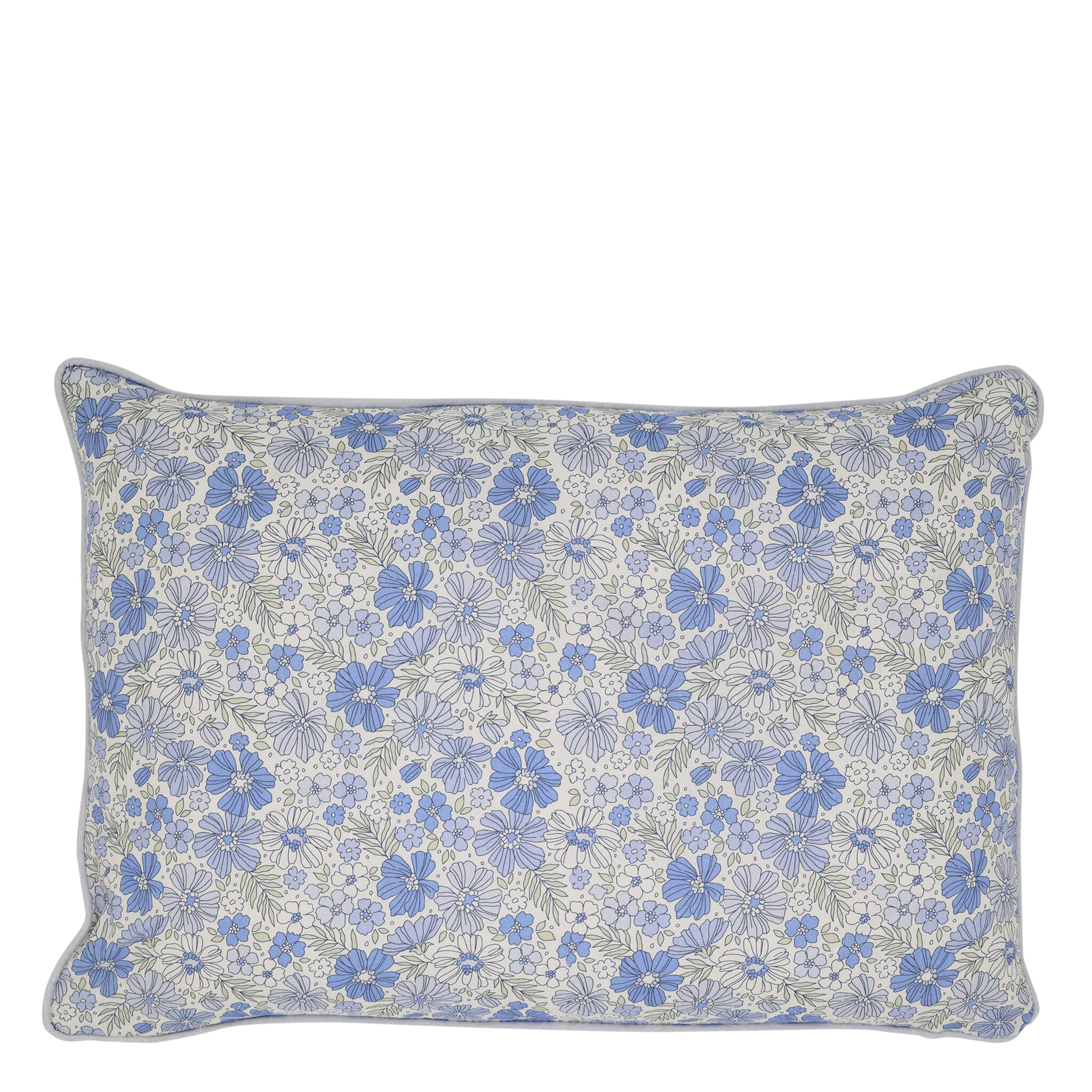 Chic Antique Aix Kissenbezug mit Blumenmuster, sky blue 