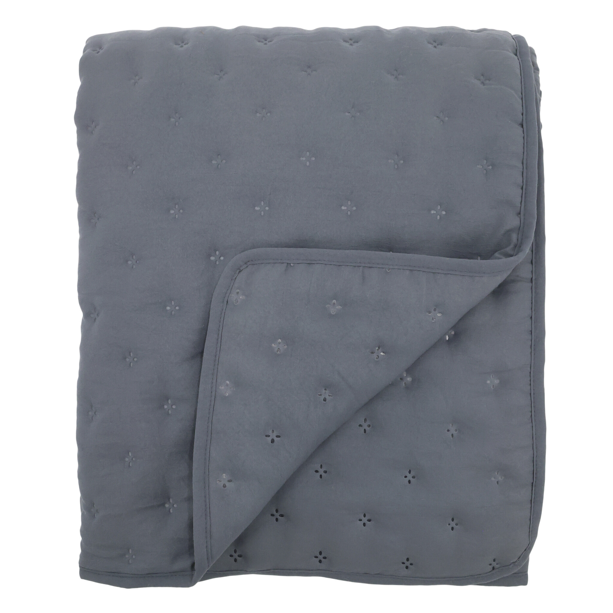 Aix Soft Quilt - Kuscheldecke im Vintage Landhausstil, midnight 