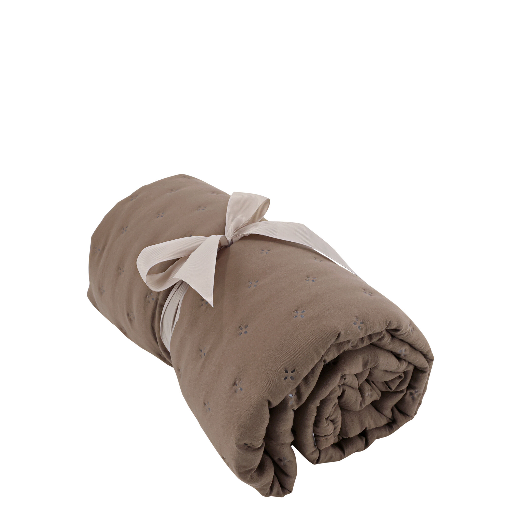 Aix Soft Quilt - Kuscheldecke im Vintage Landhausstil, walnuss 