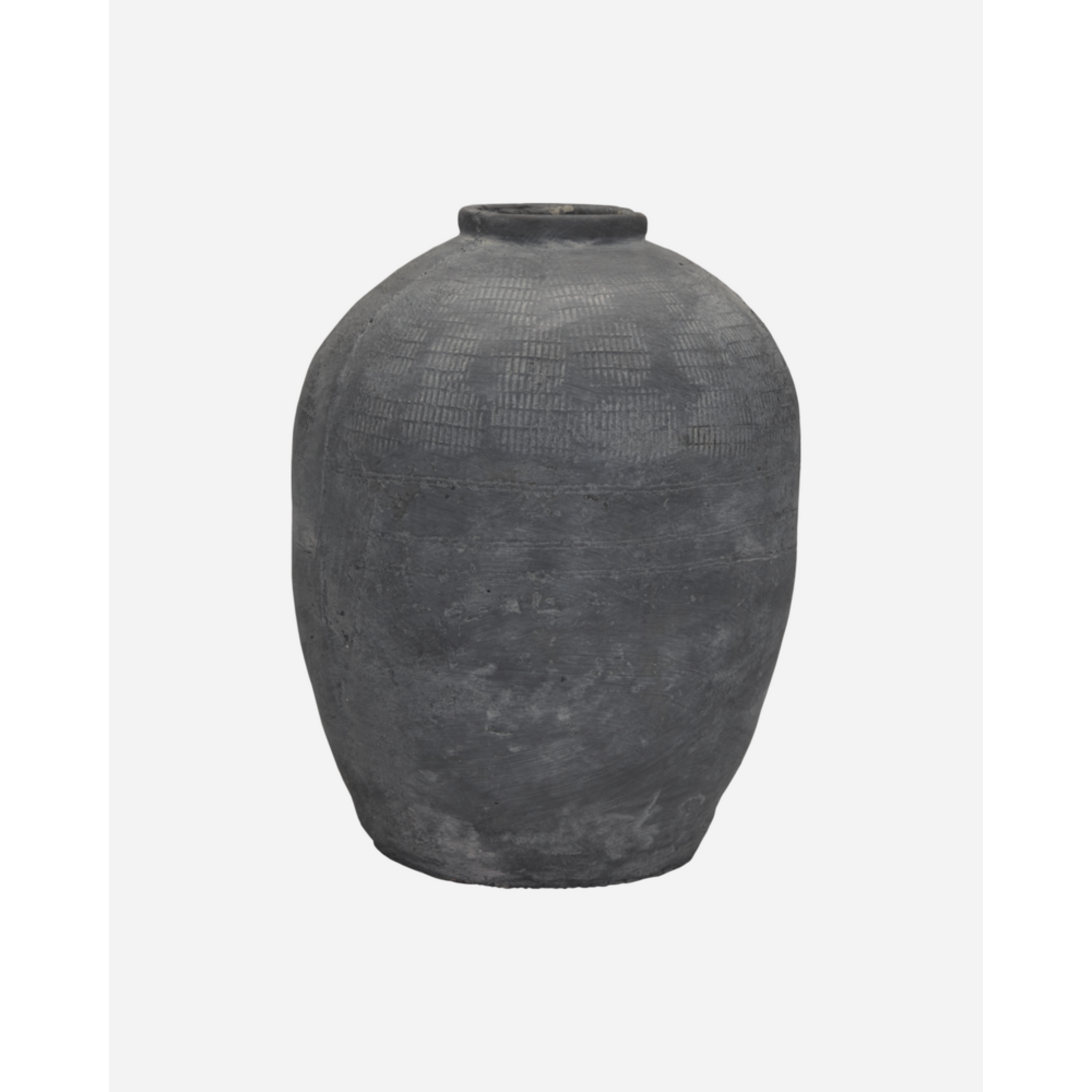 Vase Rustik, Beton, grau Höhe 47 cm, ∅ 37 cm