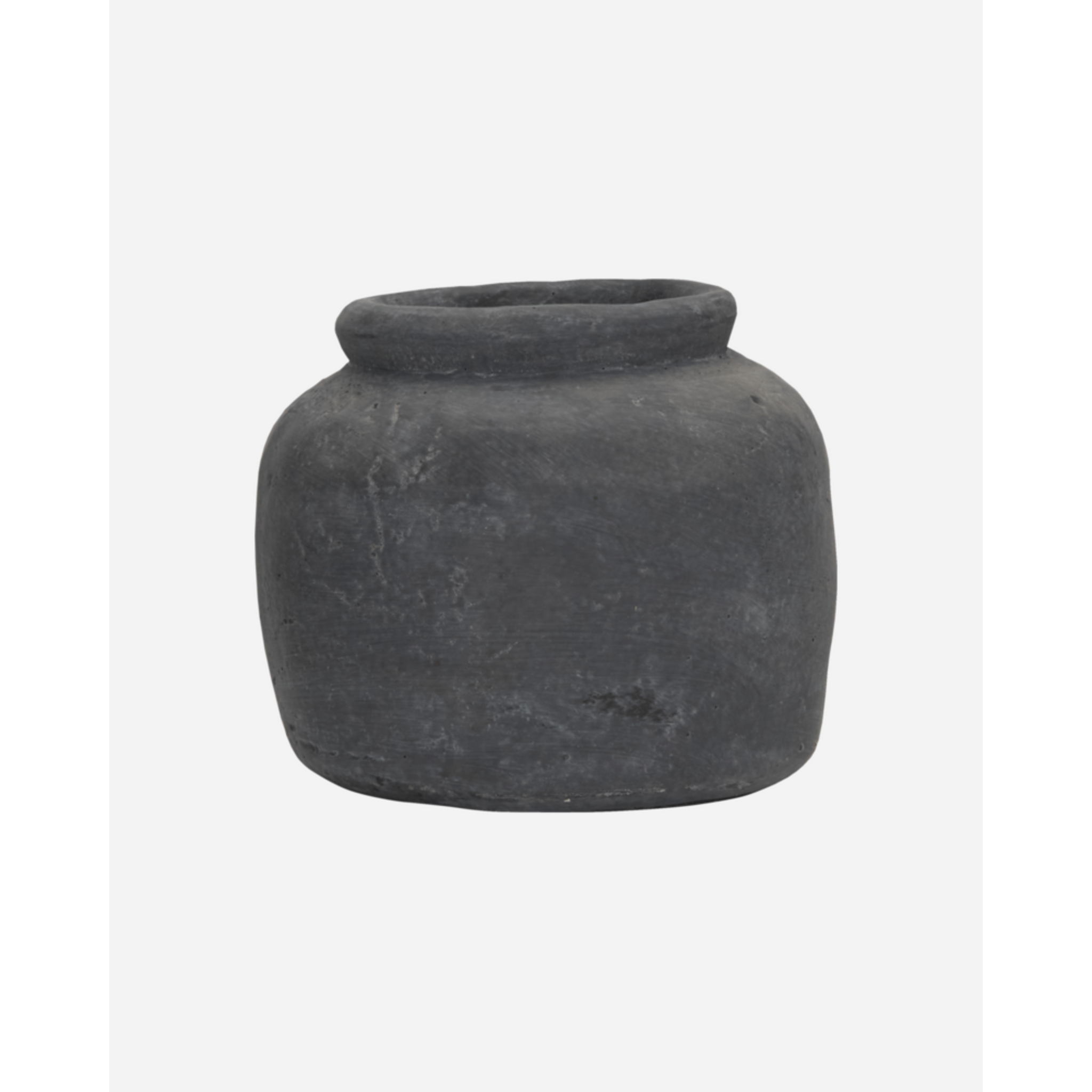 Blumentopf Rustik, grau 
