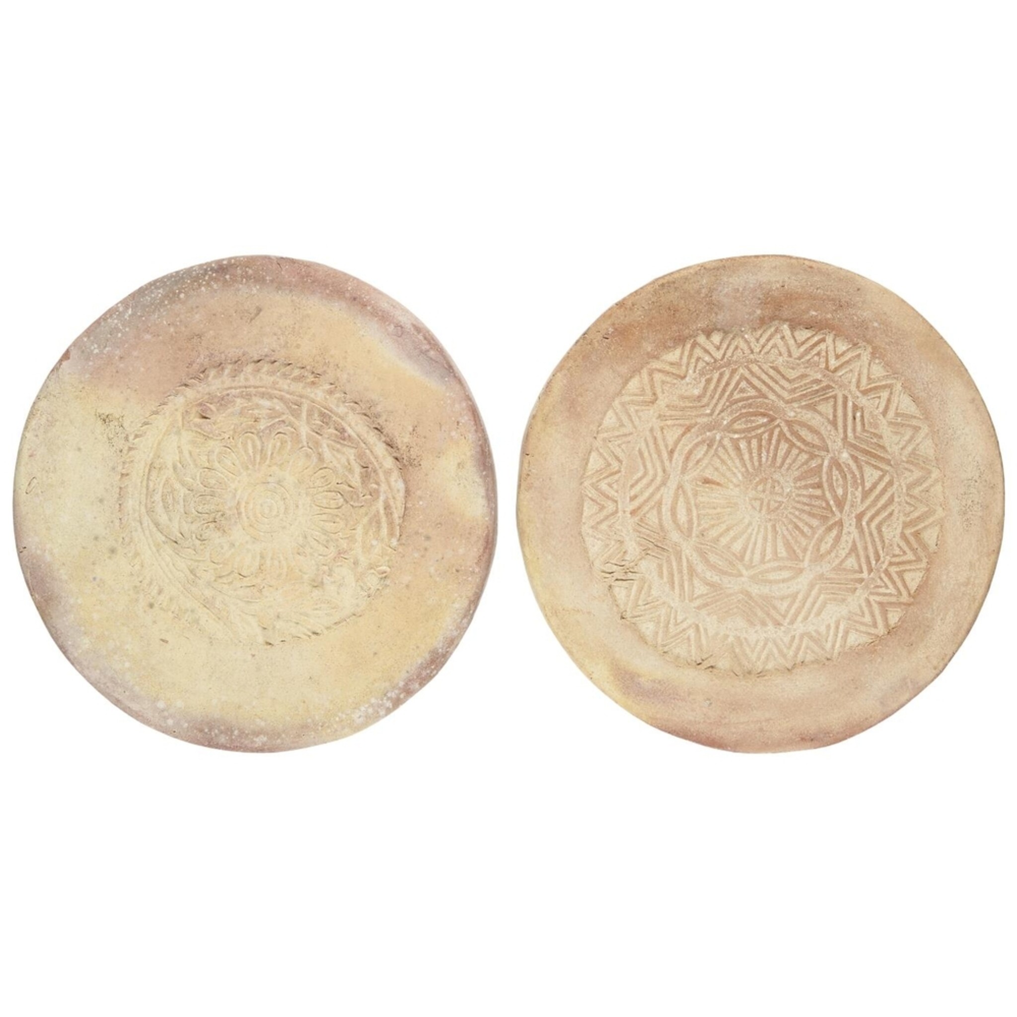 Terrakotta Untersetzer Unika mit Muster, terrakotta Höhe 1,8, Ø 21 cm