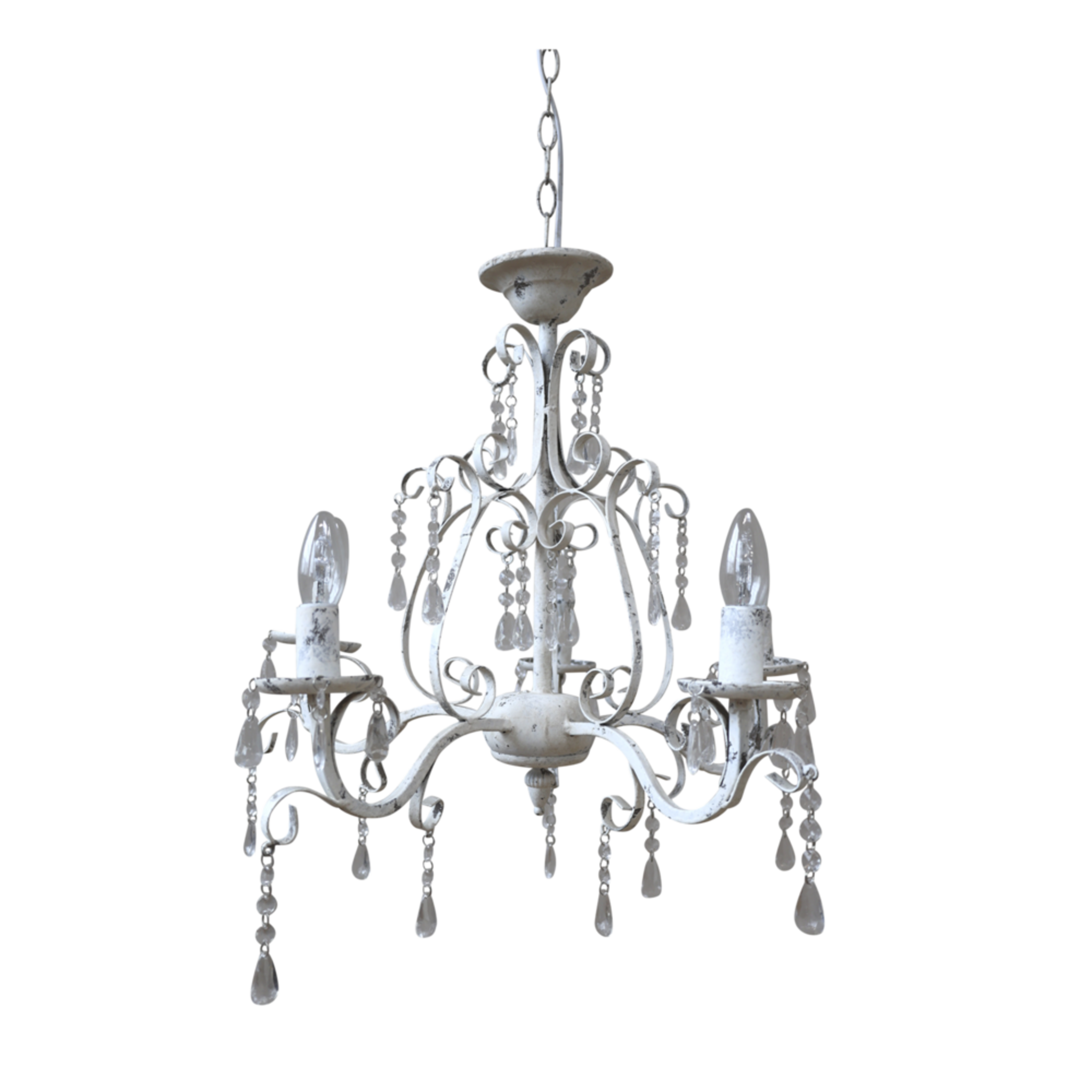 Kronleuchter 5-armig, weiss 