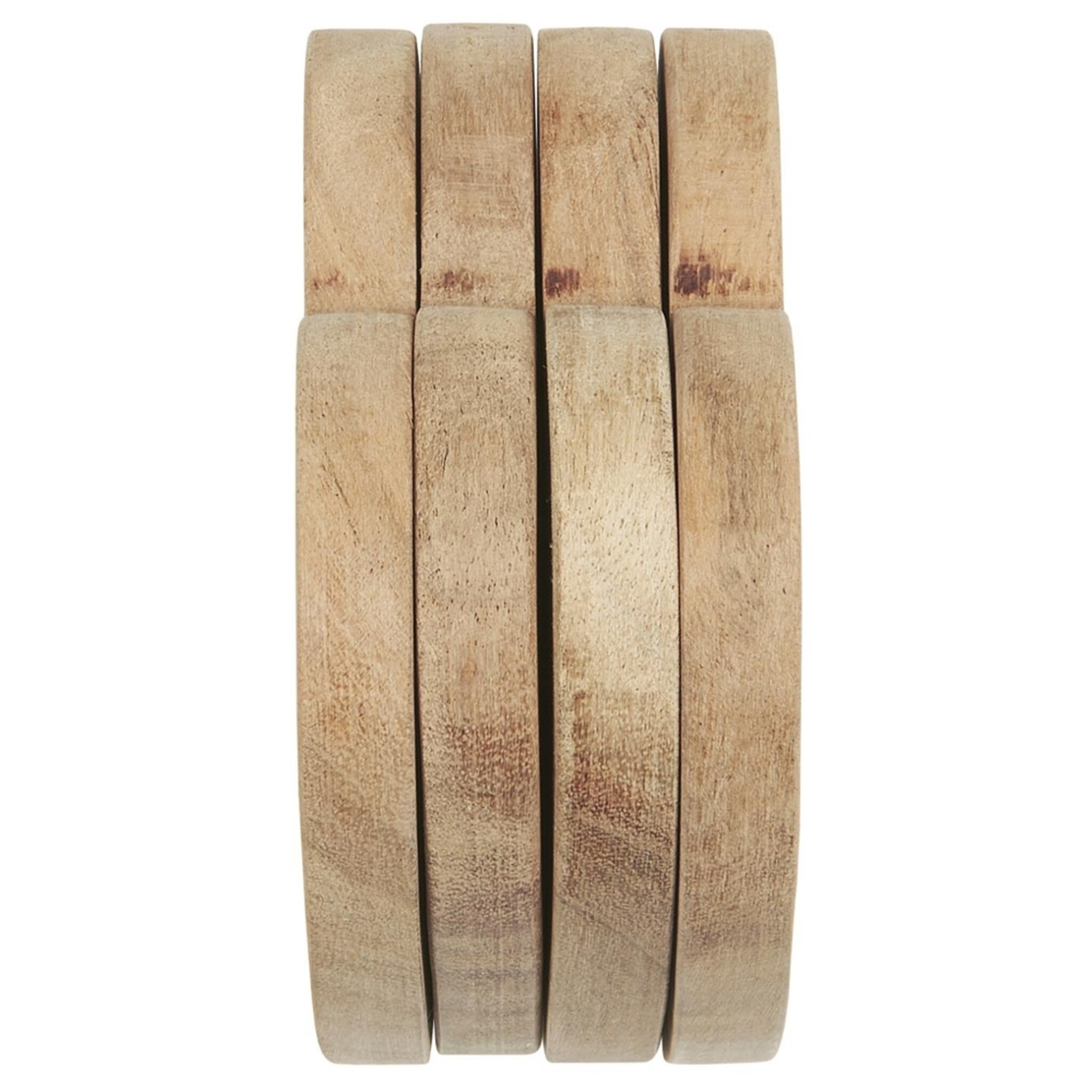 Herzförmige Untersetzer aus Akazienholz 4er, natur 