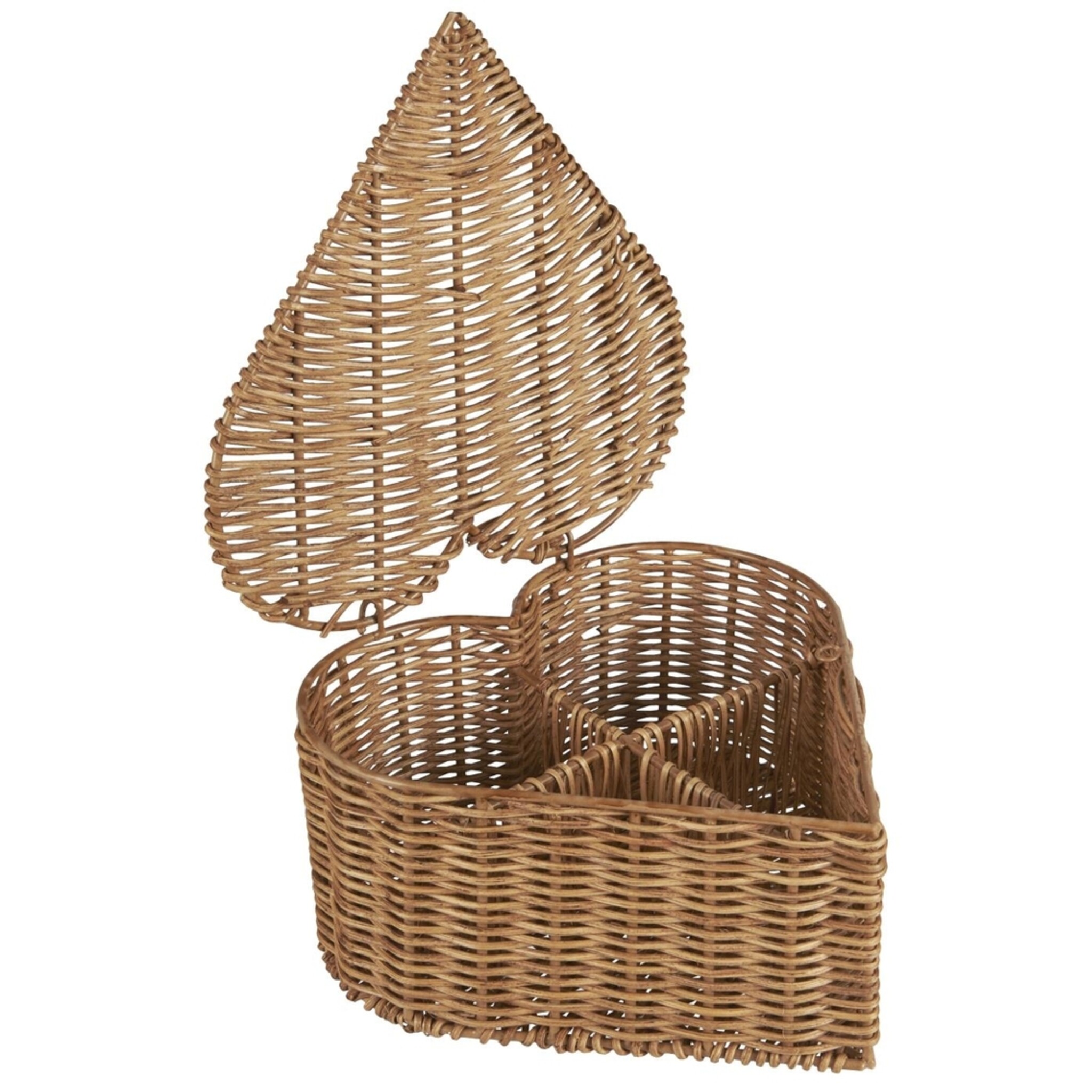 Adventschachtel mit Herzform, braun 