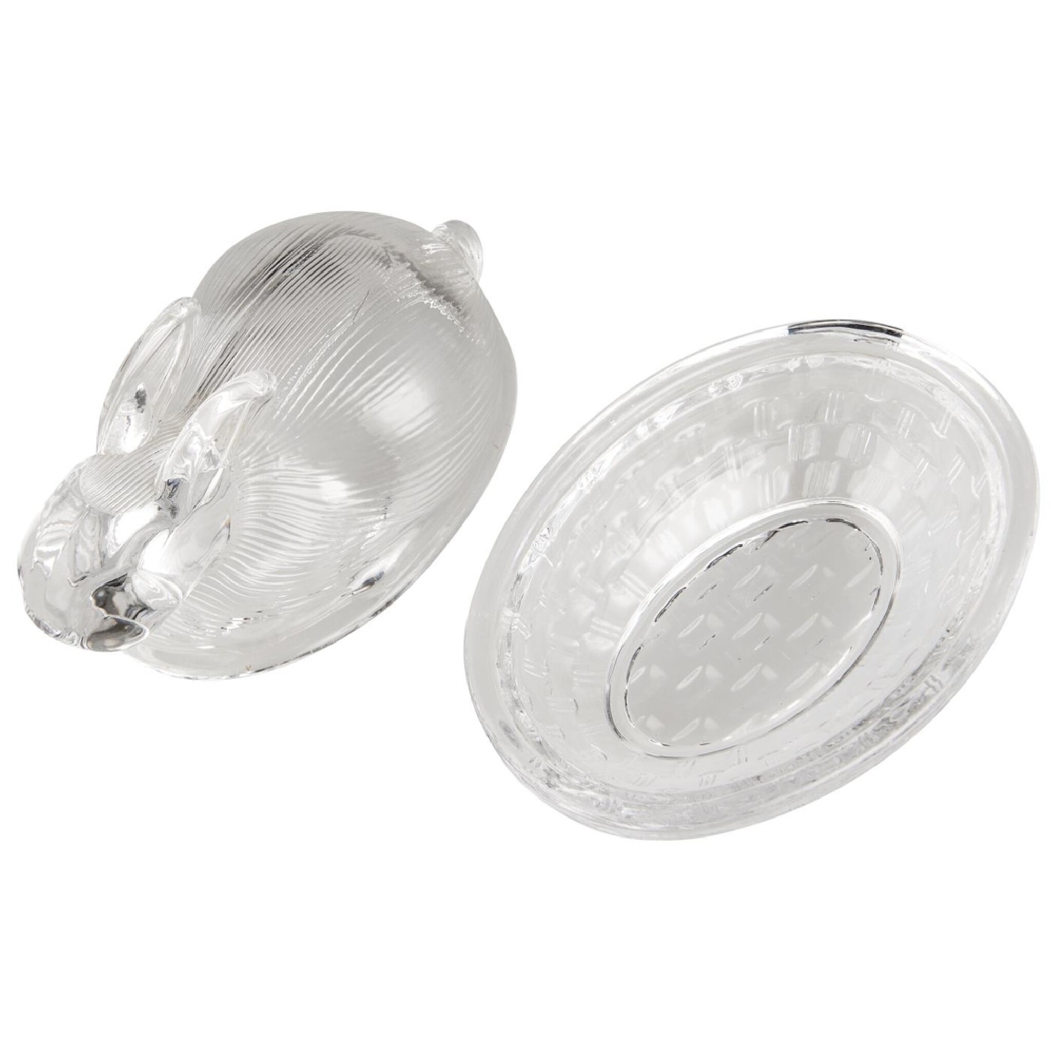 Glashase mit Deckel, klar 