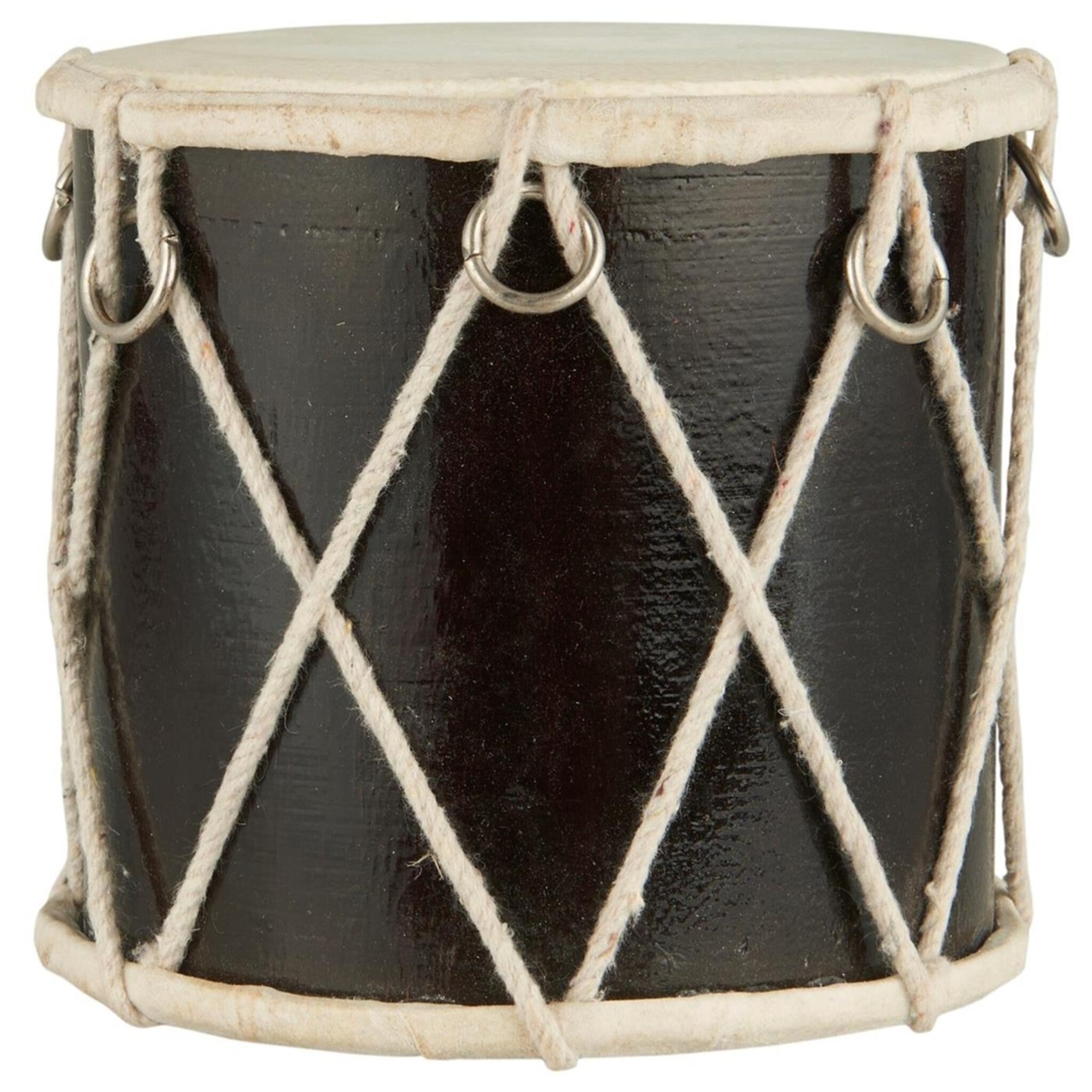 Weihnachtsdeko Trommel, dunkelbraun Höhe 12.5, Ø 12.5 cm