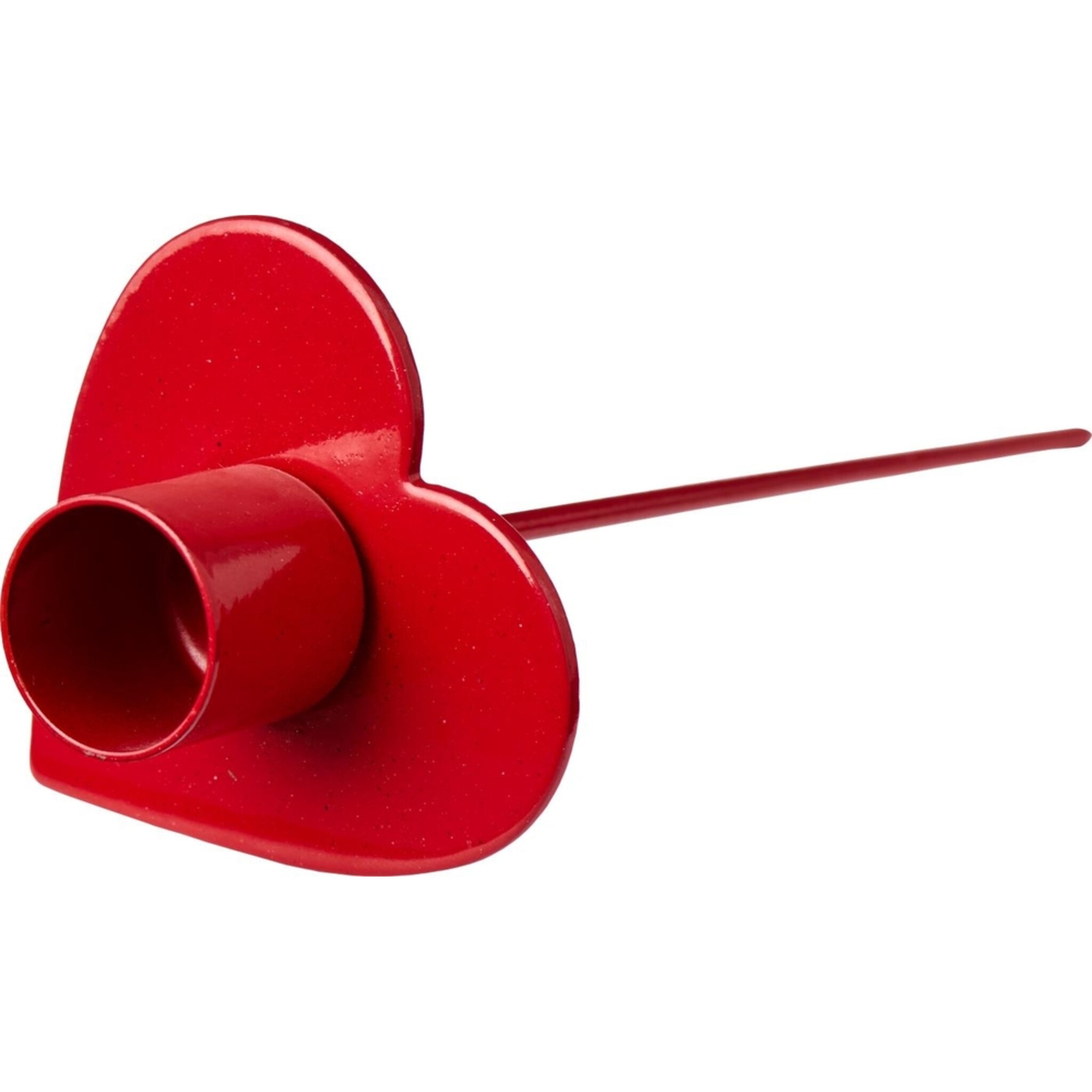 Kerzenhalter Spieß Stabkerze Herz, rot 