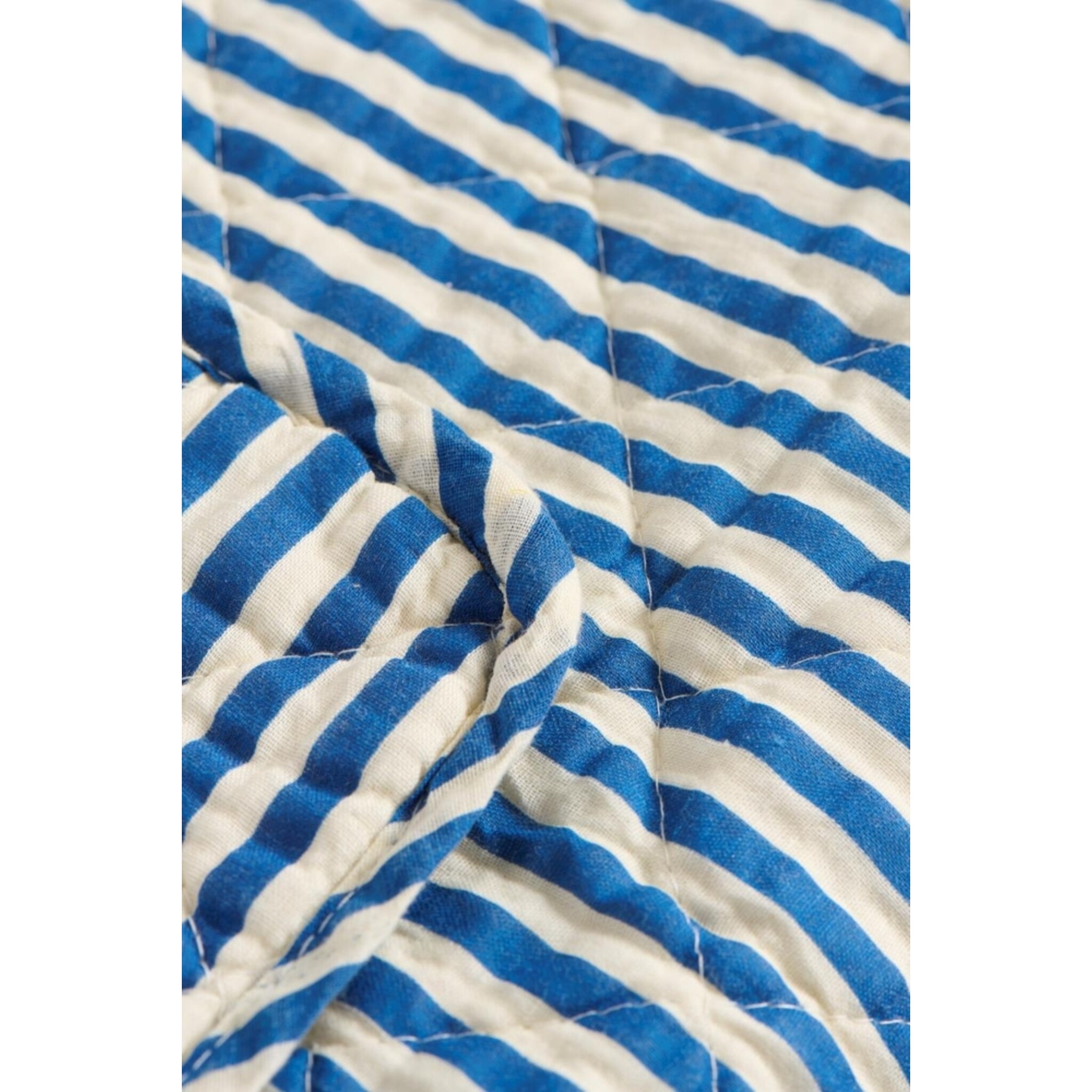 Quilt aus Baumwolle mit Streifen, blau 