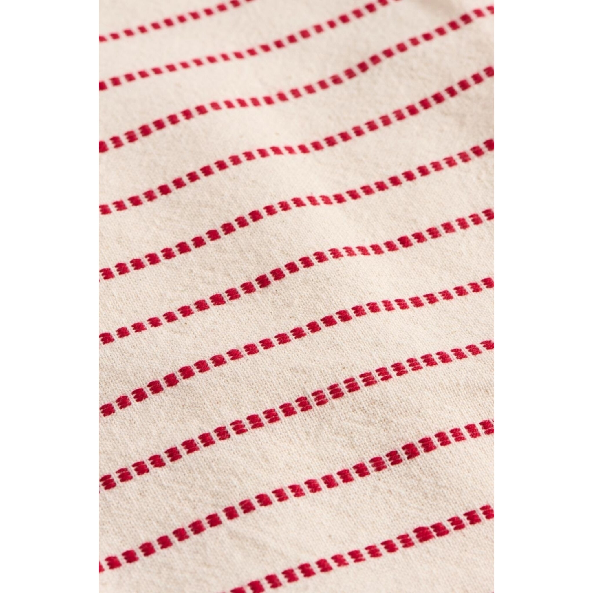 Kissenbezug Holly mit roten eingewebten Streifen, rot 