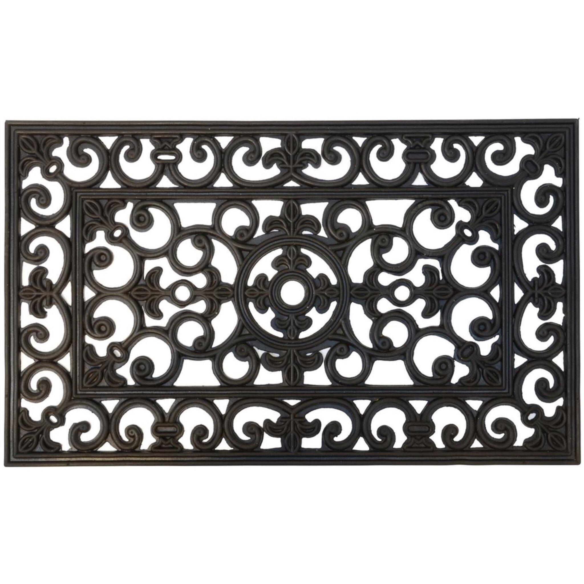 Türmatte Fußmatte Gummi Filigran, schwarz 75 x 45 cm