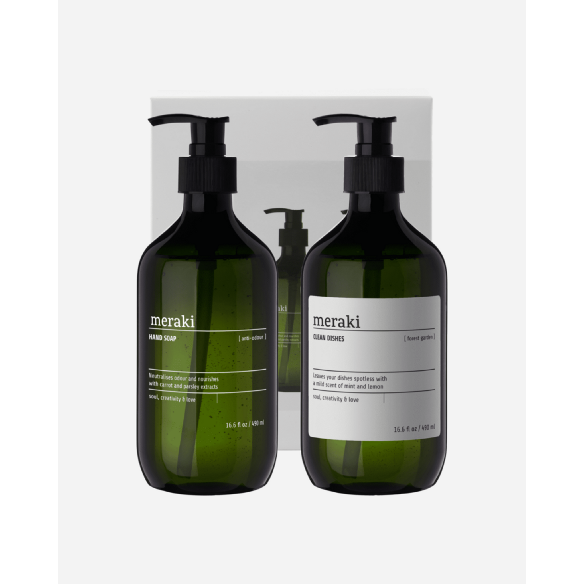 Geschenkbox, Kitchen Essentials, Spülmittel mit Handseife, grün 