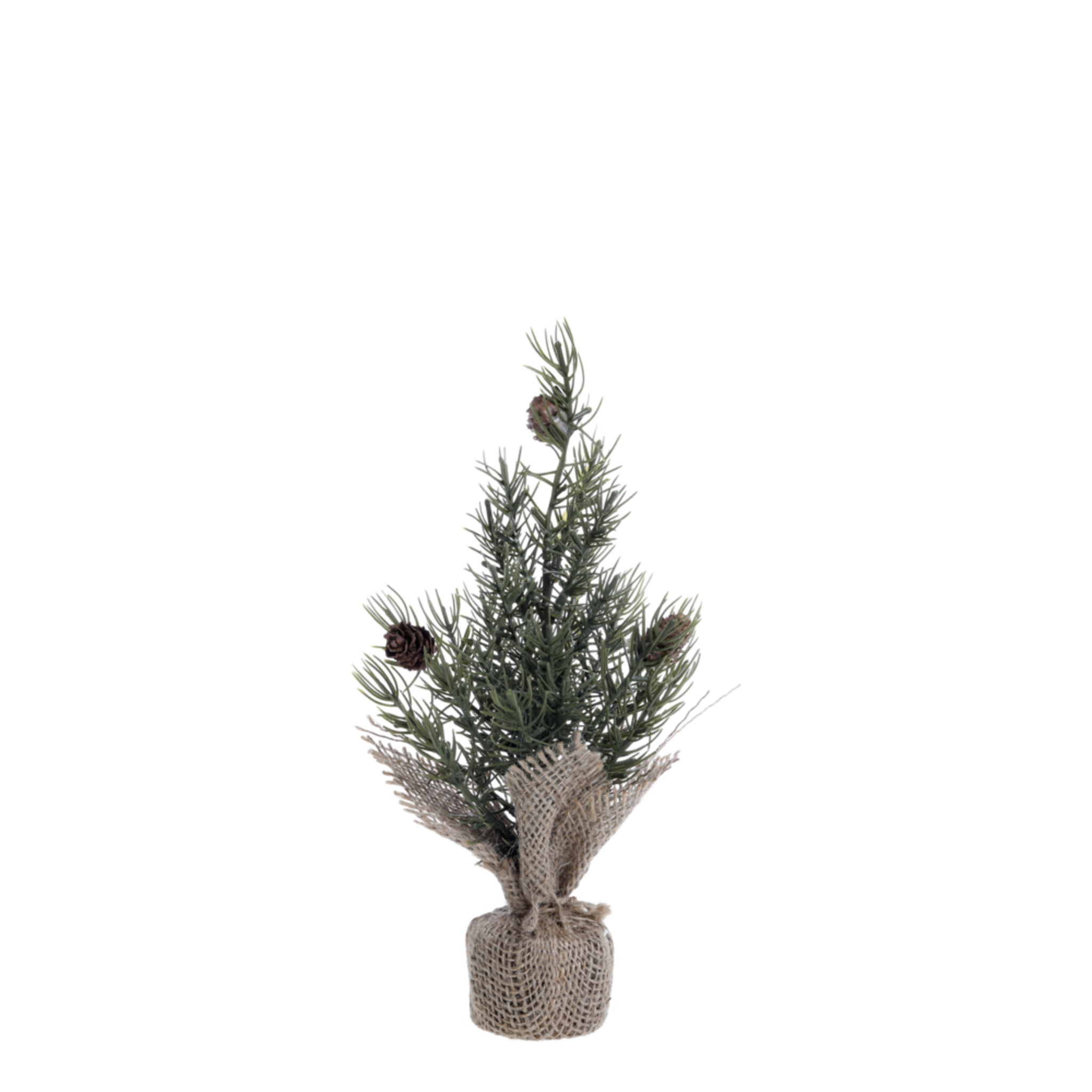 Künstllicher Fleur Tannenbaum mit Zapfen, grün 25 cm