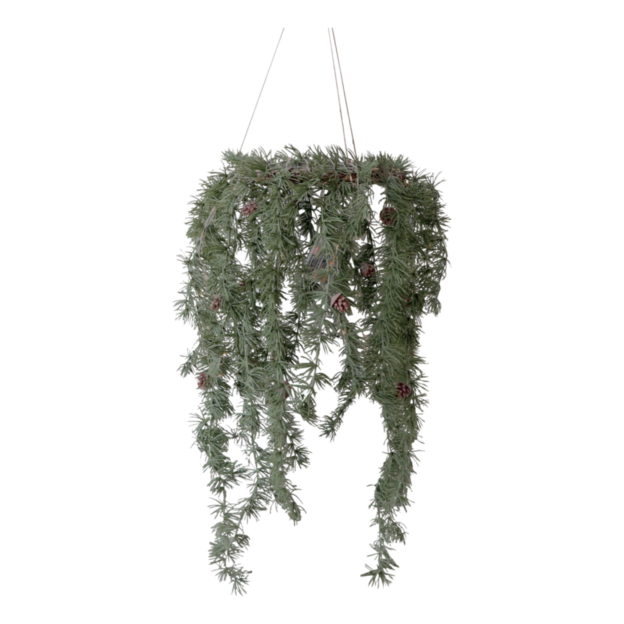 Fleur Kranz mit Tannen und LED inkl. Timer, grün 