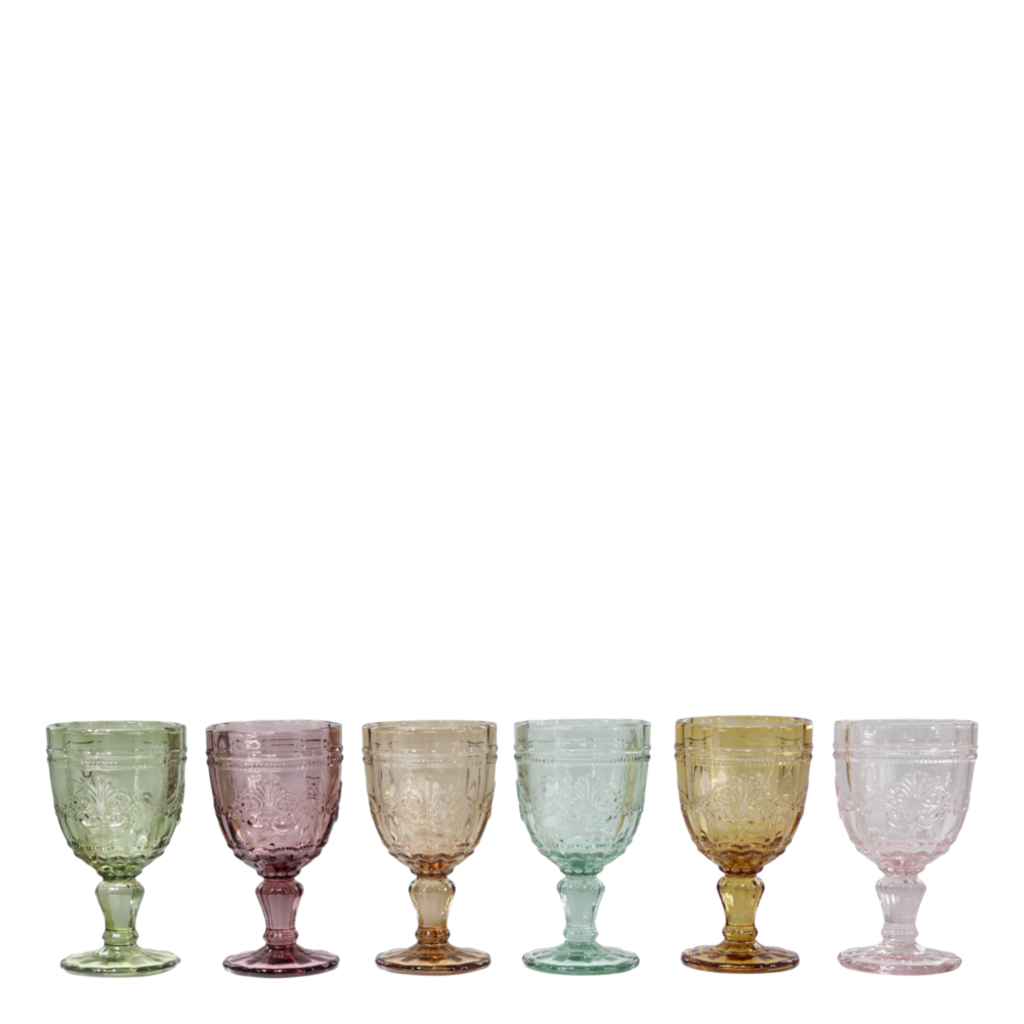 Saint Emilion Weingläser im 6er Set mit Muster, diverse 