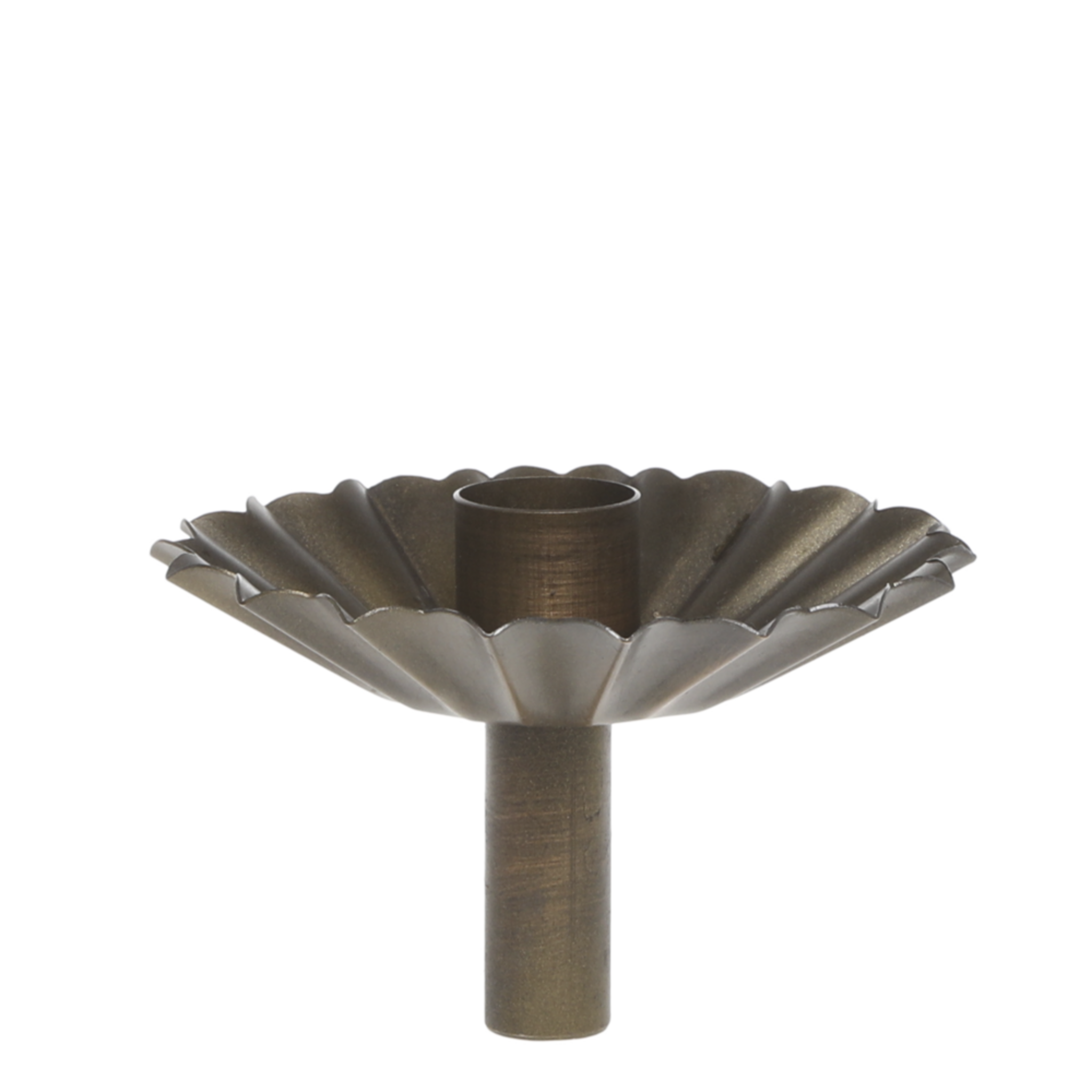 Kerzenhalter für Flasche Vase Blume mit Spieß, gold Höhe 10, Ø 6 cm antique messing