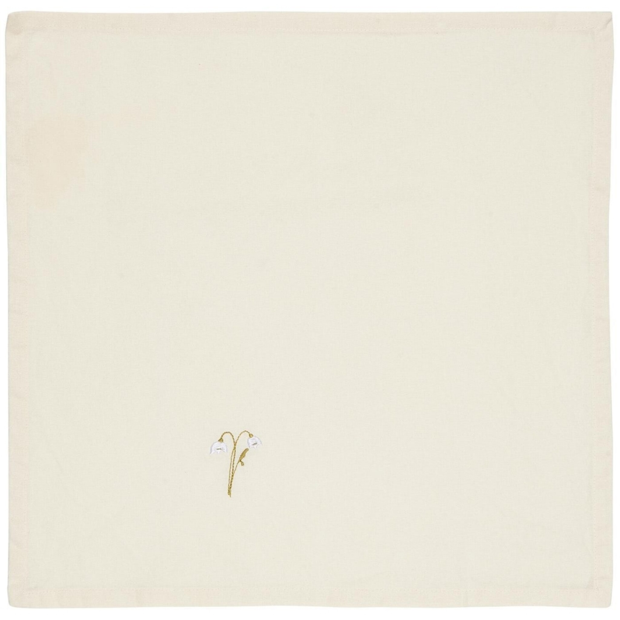 Stoffserviette Flora mit aufgestickten Blumen, natur 40 x 40 cm