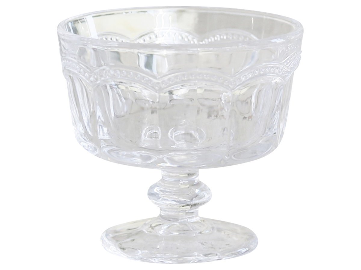 Chic Antique Antoinette Schale auf Fuß mit Perlen, farblos 