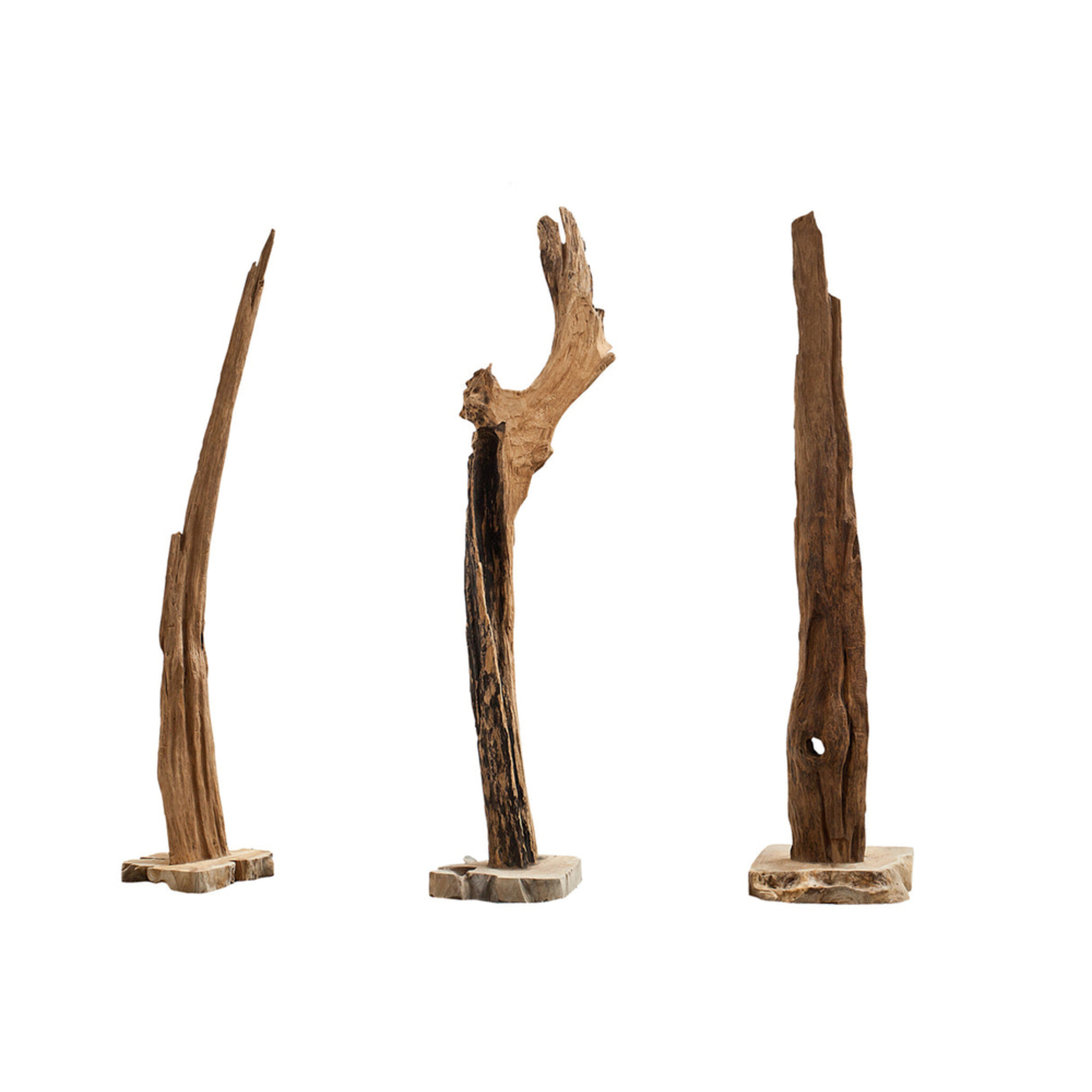 Skulptur Reef Treibholz Teak, natur 