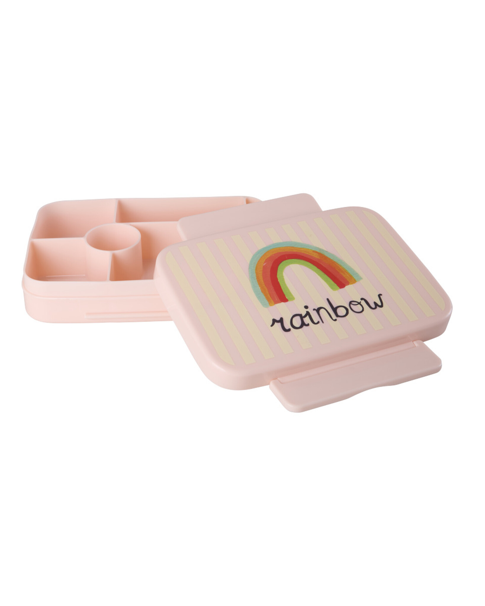 RICE Kinder Brotdose mit 6 Fächern – ABC, pink 