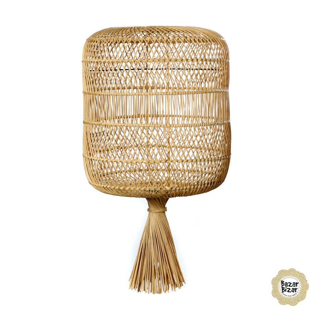 Rattan Stehlampe Dumpling, Natur 40x40x70 cm
