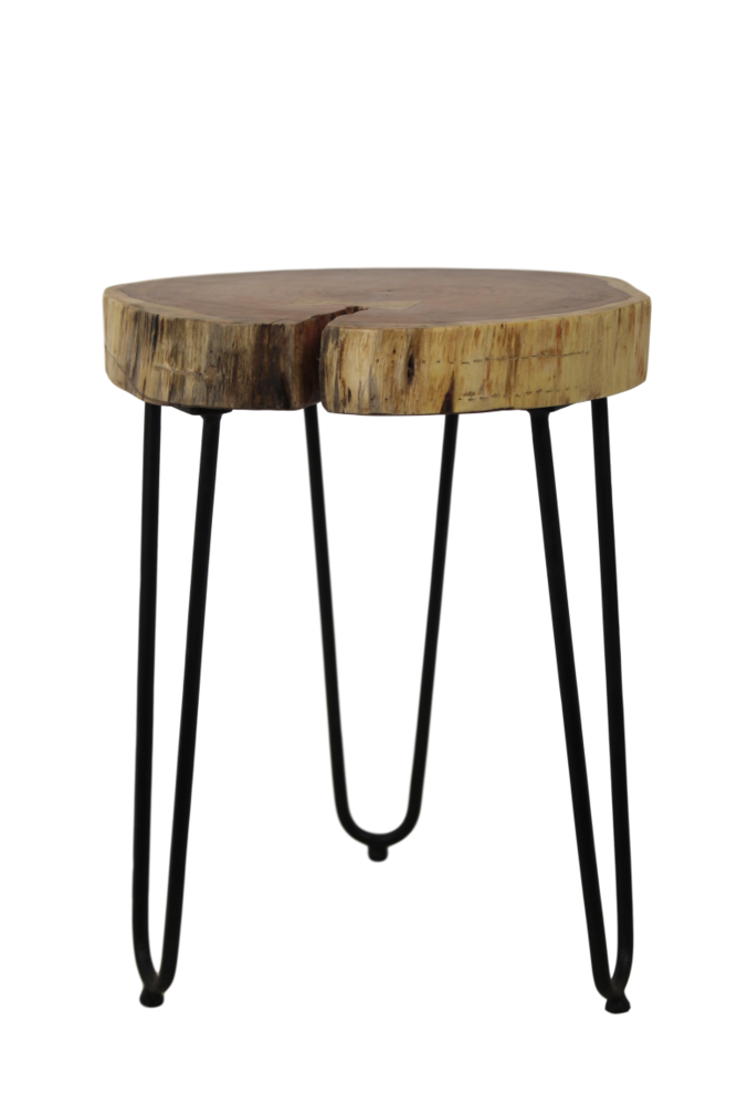 Beistelltisch Akazienholz, natur ø40-45x45