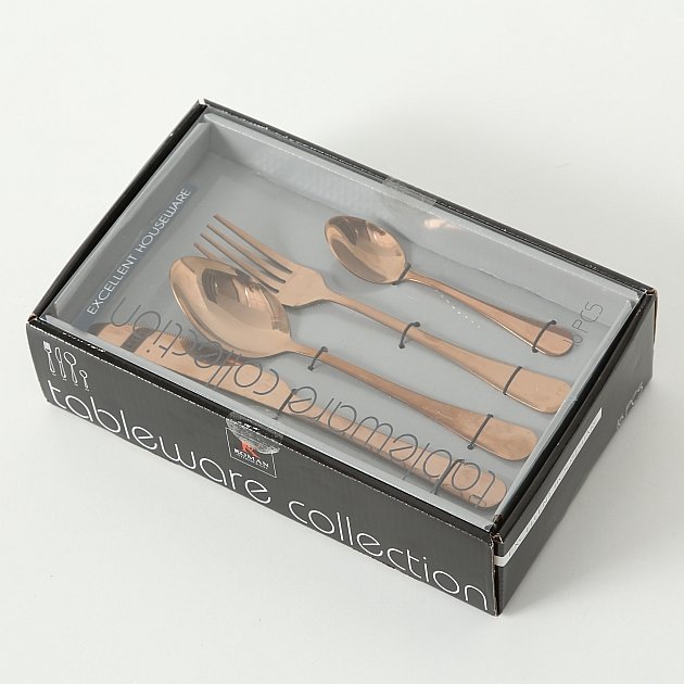 Besteckset Lord 16 teilig, gold 