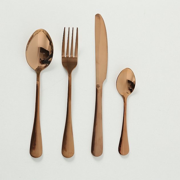 Besteckset Lord 16 teilig, gold 