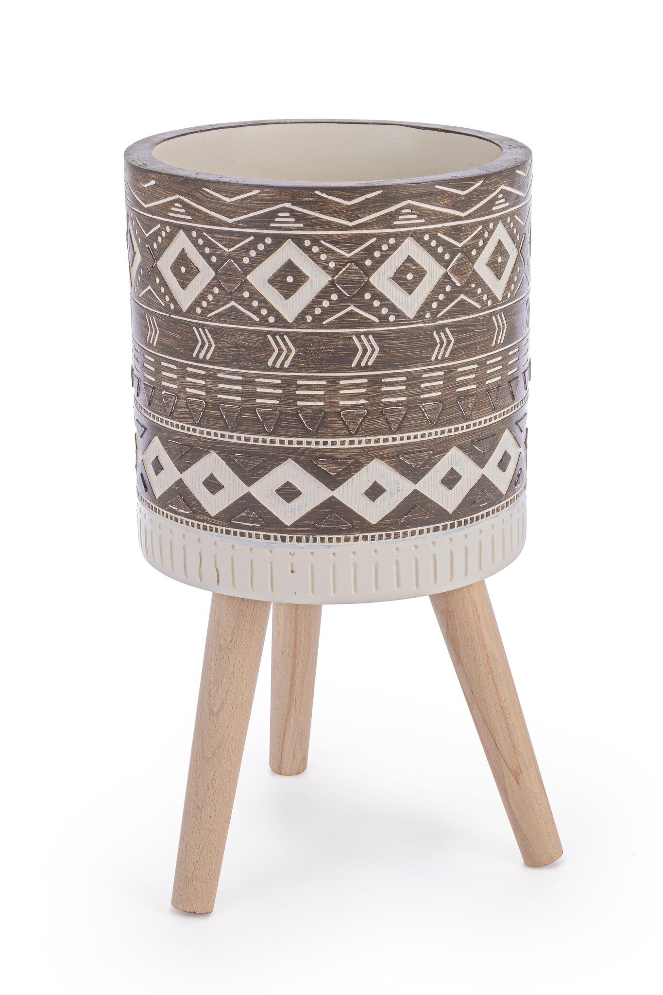 Pflanztopf Ethnico Dreifuß, braun 