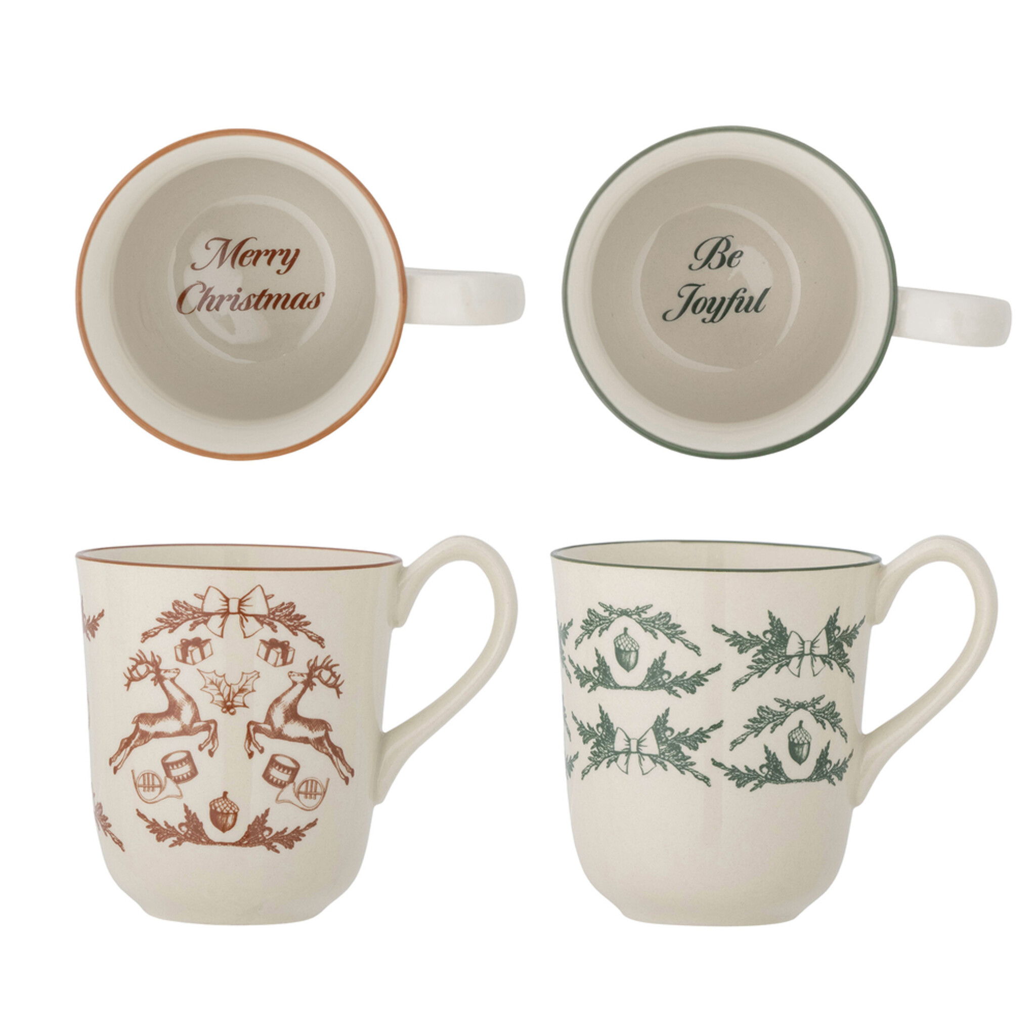2er Becher-Set Beth, Christmas, creme 
