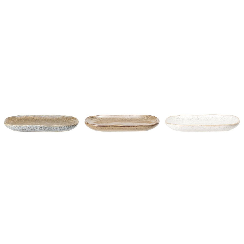 3er Set Teller Addison, beige L14,5 x B10,5 cm