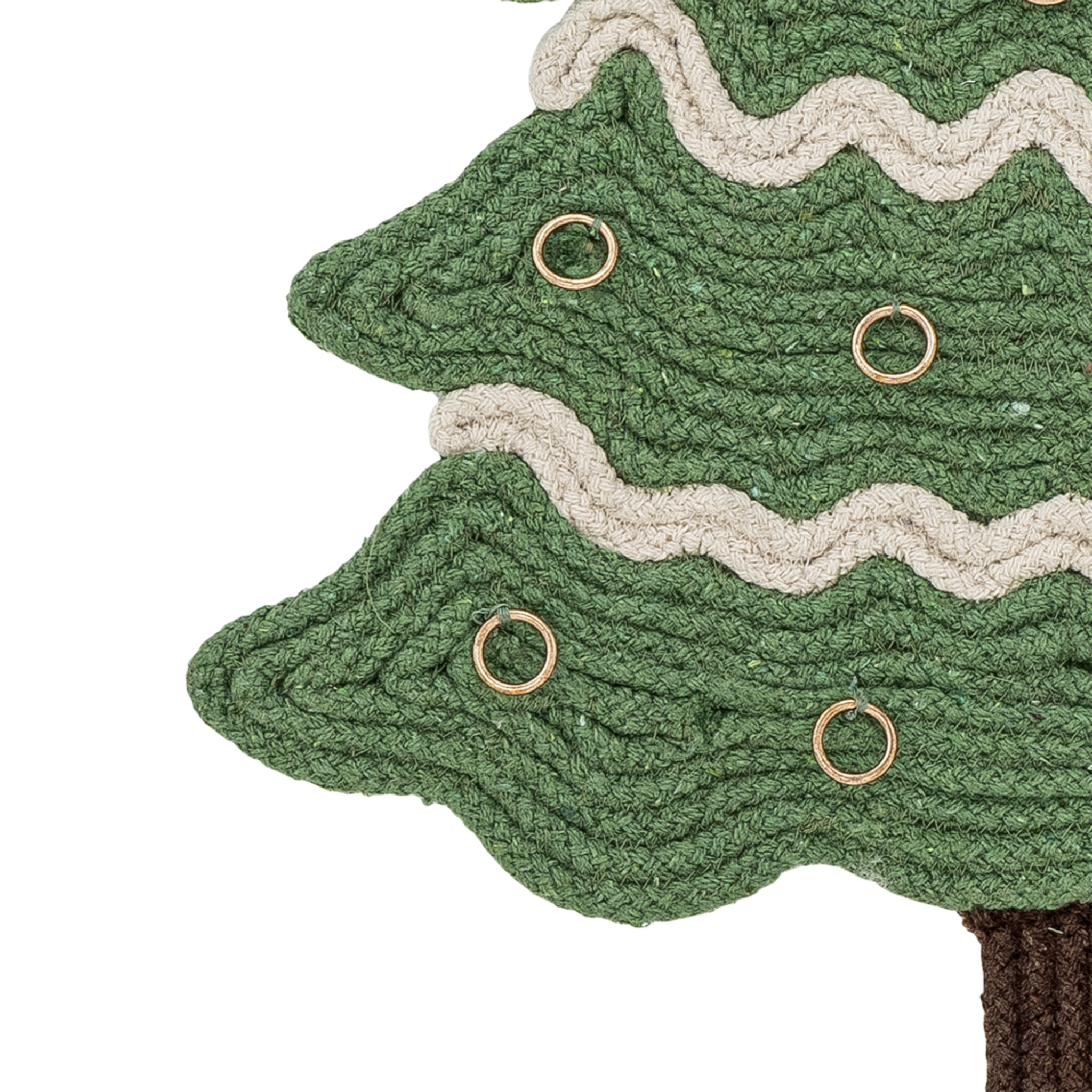 Adventskalender mit Ringen in Baumform, grün 