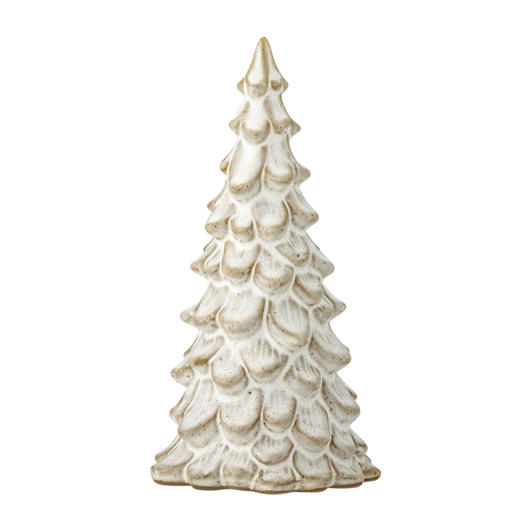 Auden Deko Weihnachtsbaum aus Steingut, weiss Ø 10xH19 cm