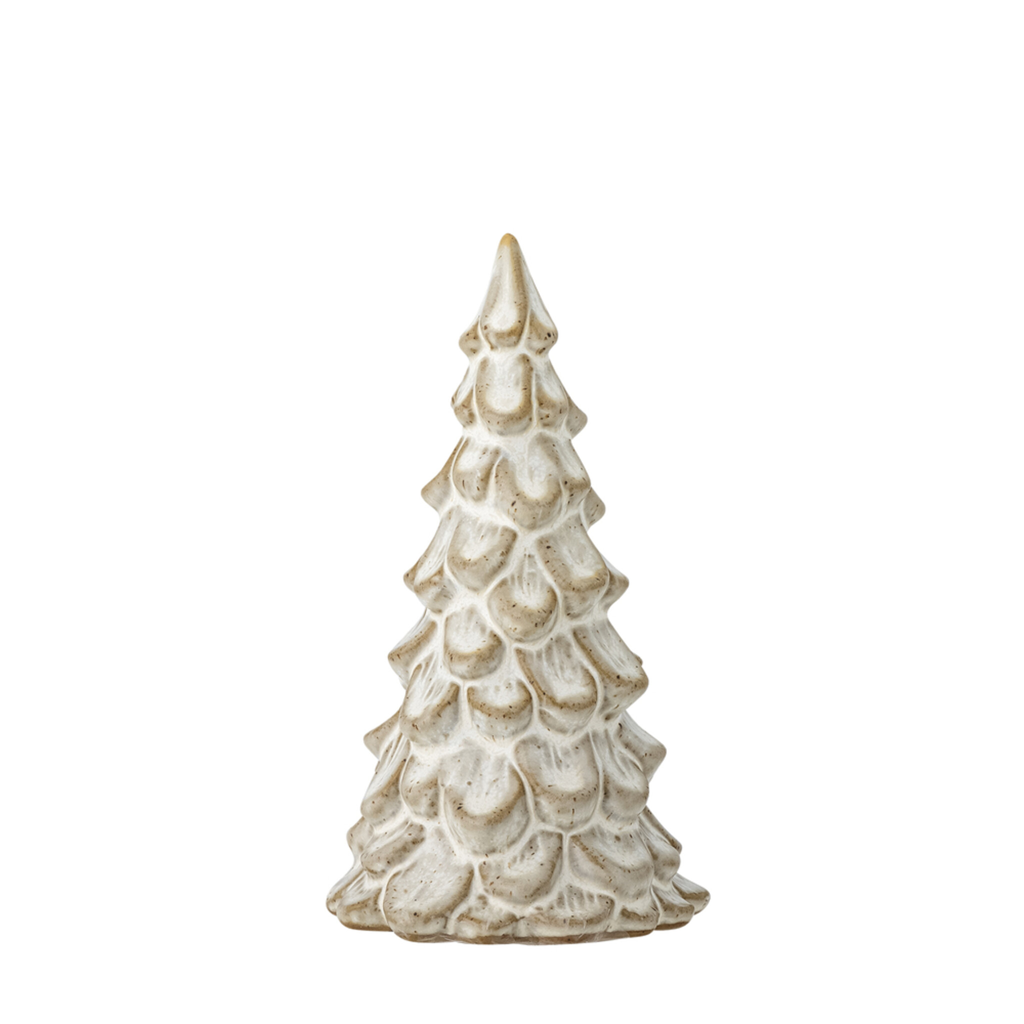 Auden Deko Weihnachtsbaum aus Steingut, weiss Ø 8xH14 cm