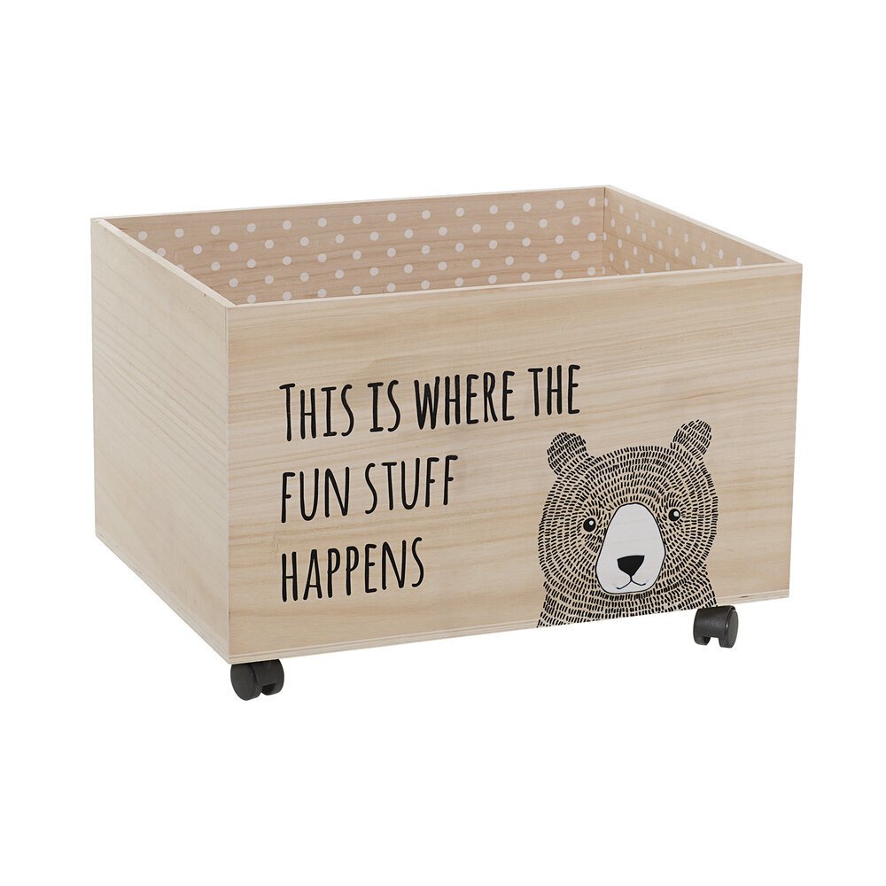 Aufbewahrungsbox Kesa auf Rollen, natur 