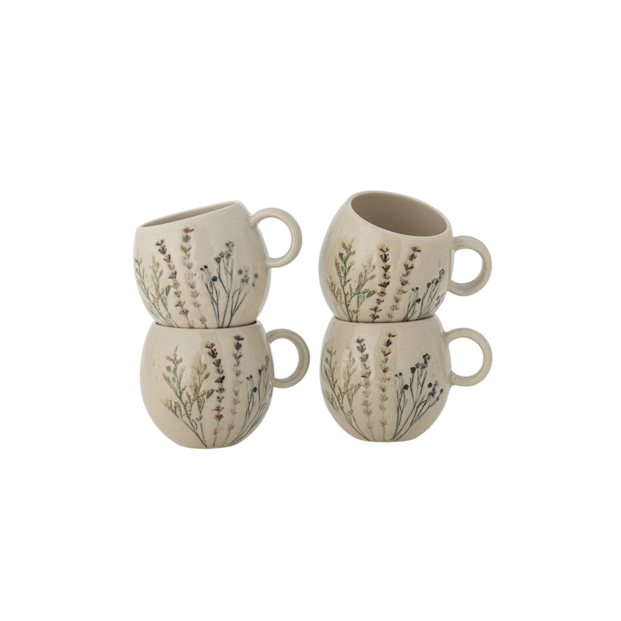 Bea Becher Multipack aus Steingut, natur 