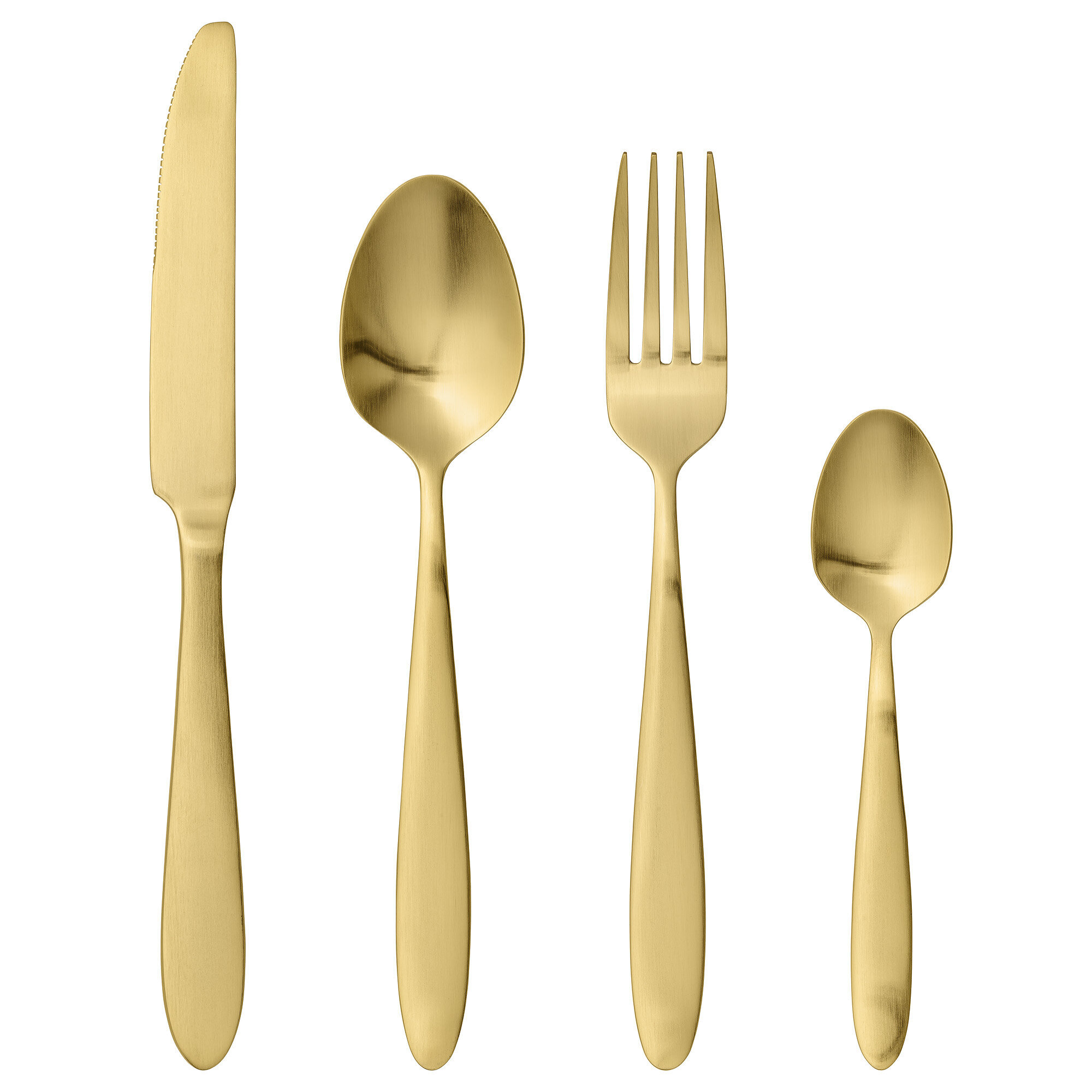 Besteck Frea 4er Set, Edelstahl, gold 