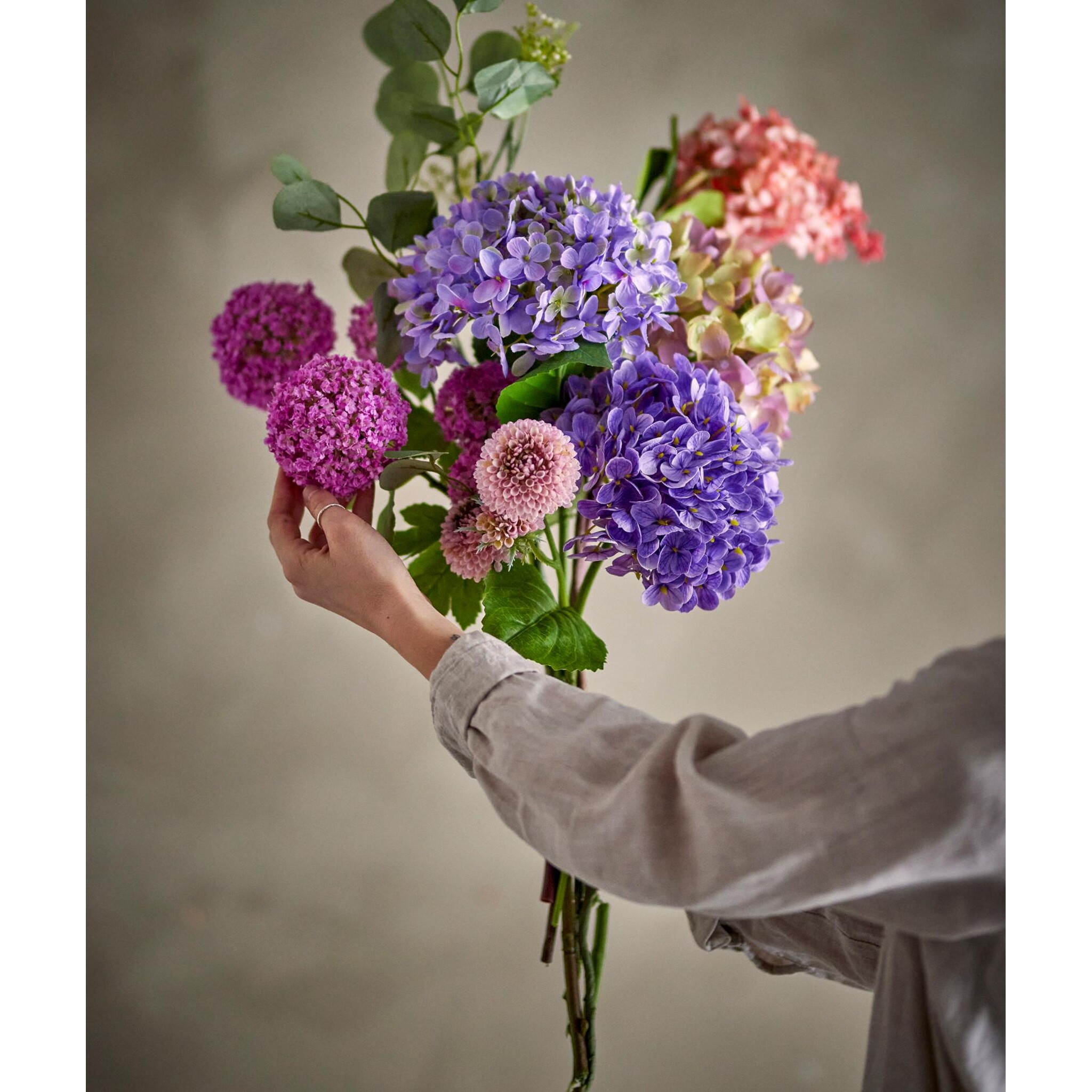 Blumenstrauß Edge Violett, Künstliche Blumen, purple 