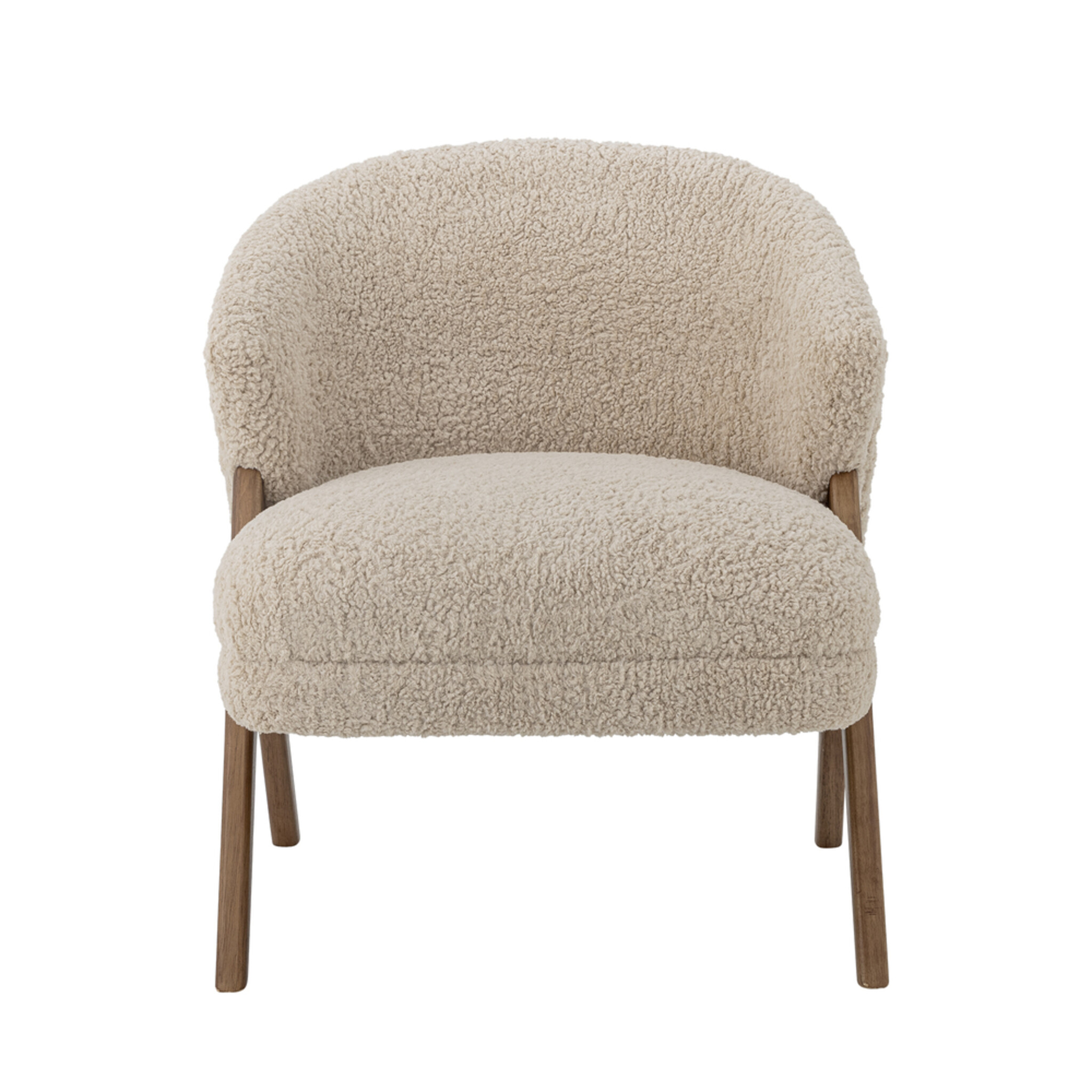 Camino plüschiger Loungesessel, creme 
