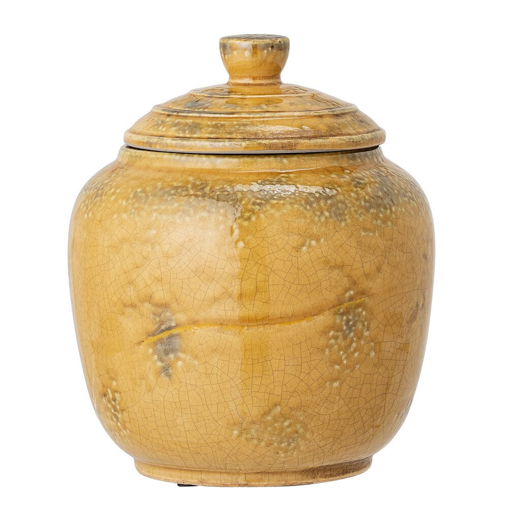 Deko Honigglas aus Steingut, gelb 