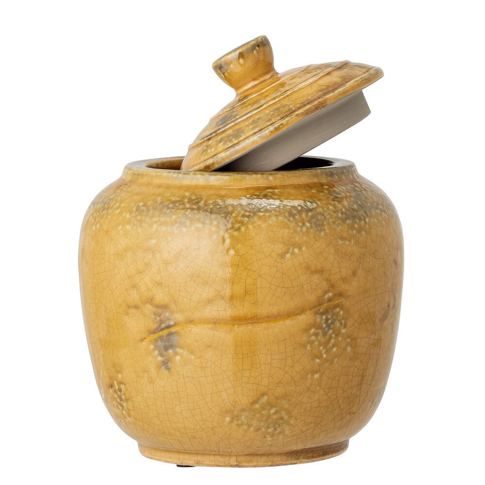 Deko Honigglas aus Steingut, gelb 