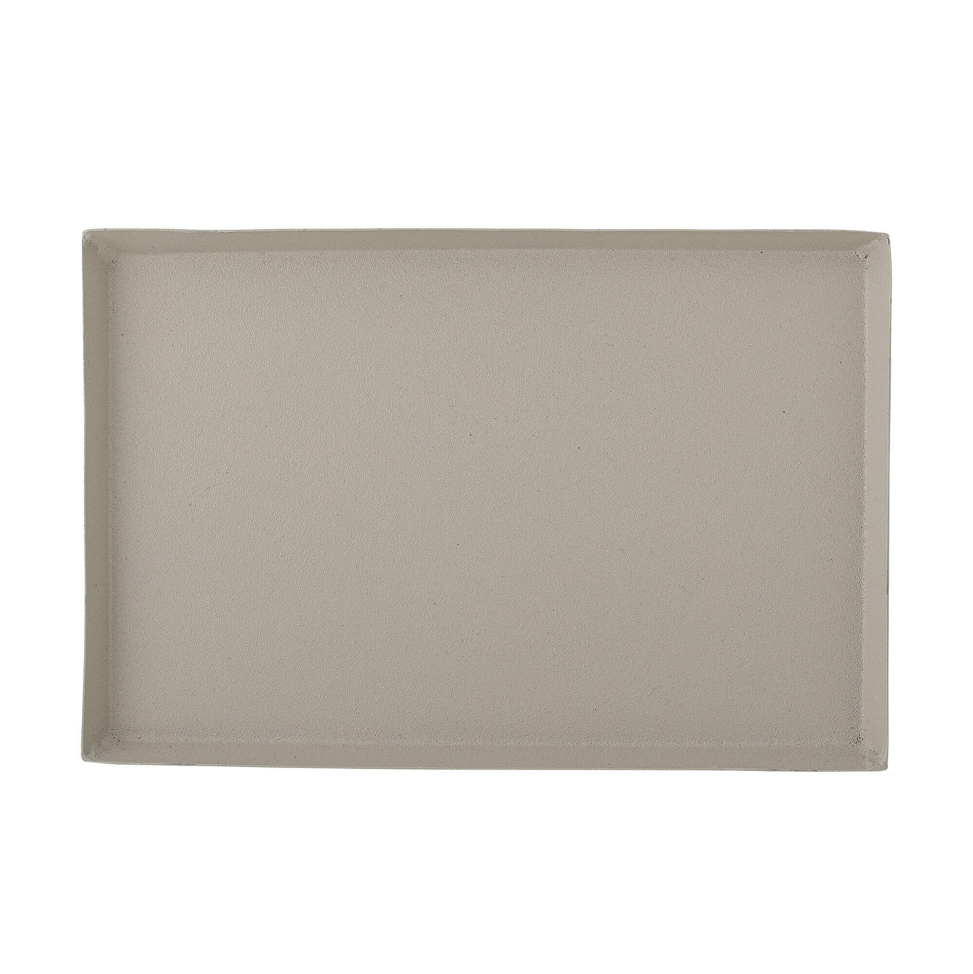 Dekotablett Dennin aus Aluminium, natur 