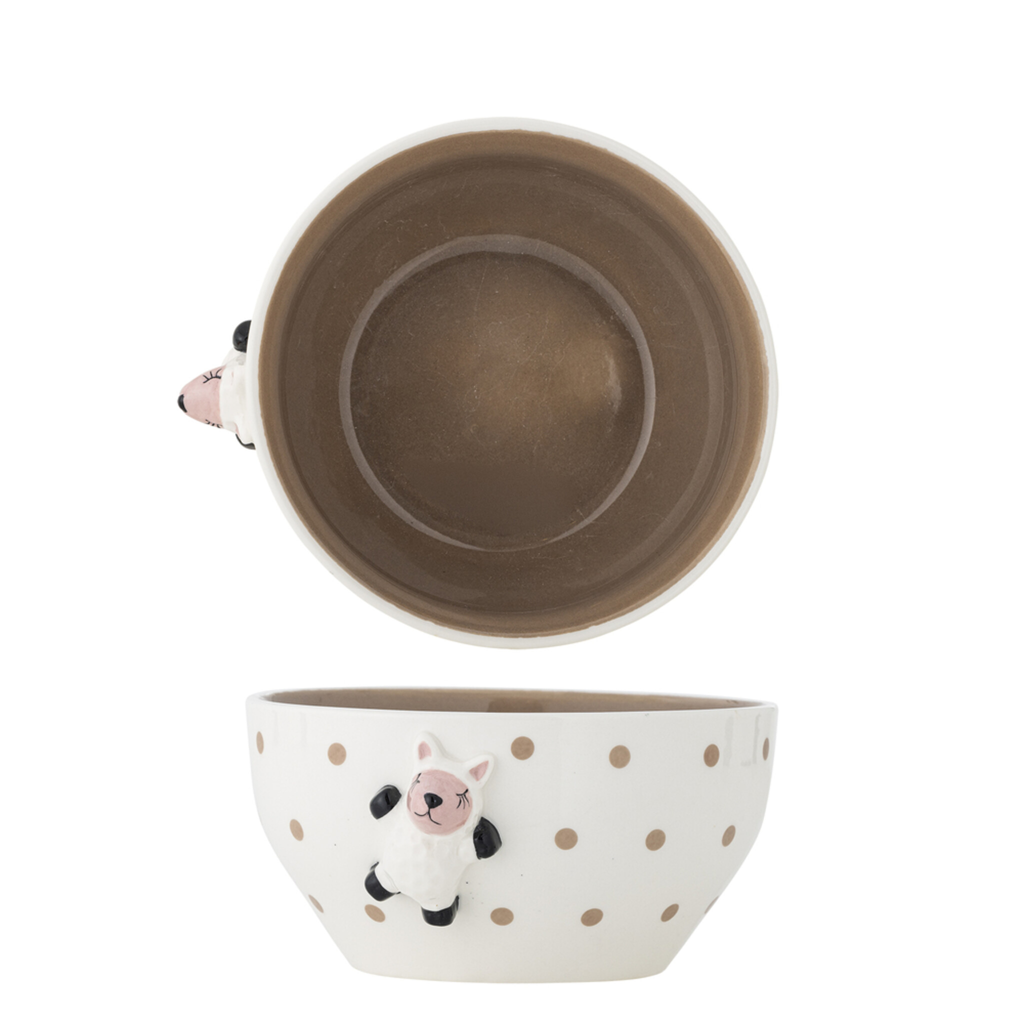 Dolly Kinder Schale aus Steingut, braun 