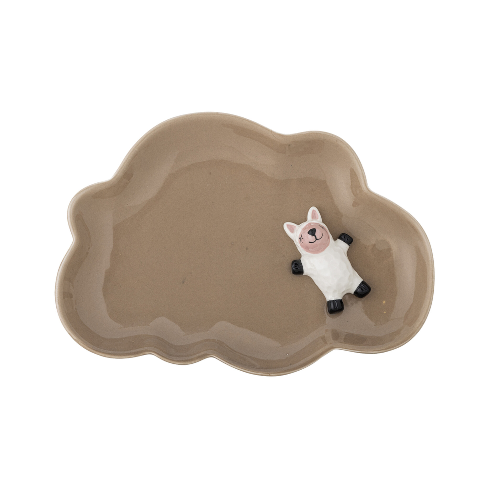 Dolly Kinder Teller aus Steingut, braun 