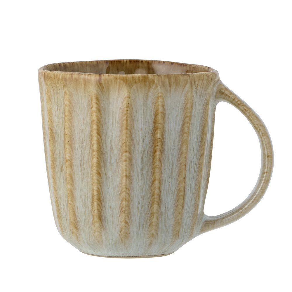 Fleur Becher, Natur, Steingut, braun Ø 9xH9,5 cm