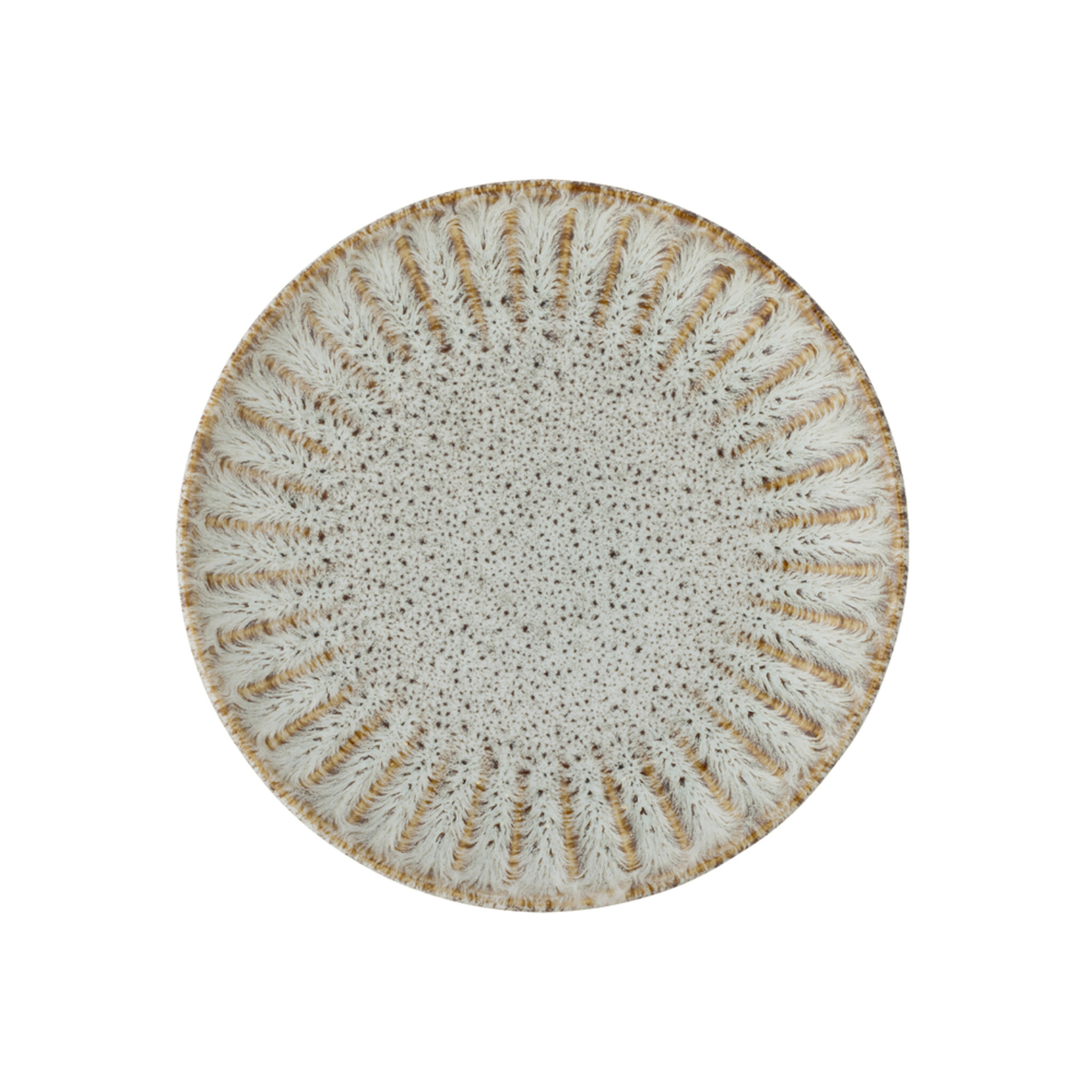 Fleur Frühstücksteller, Steingut, natur