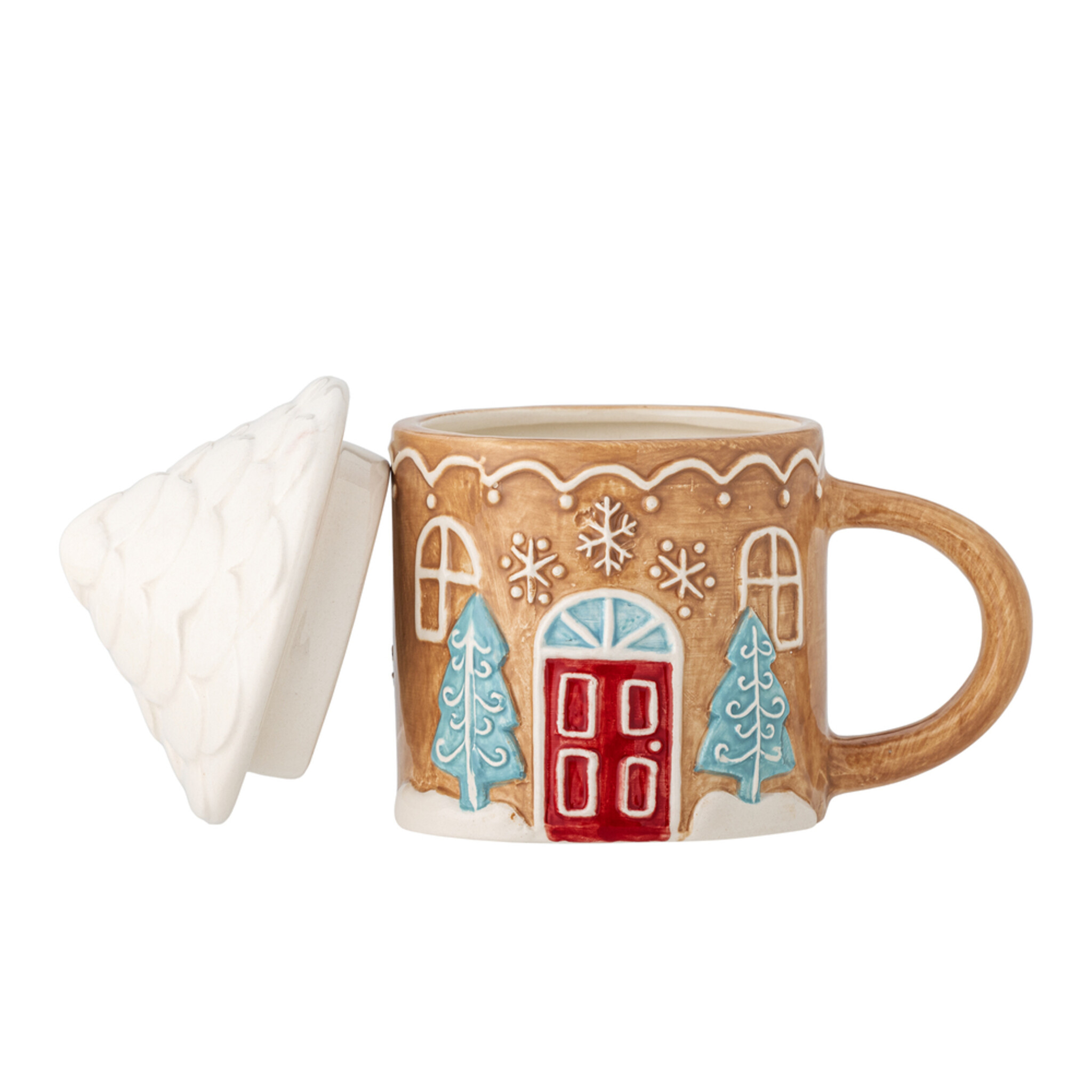 Ginnie Becher, Weihnachtshaus, braun 