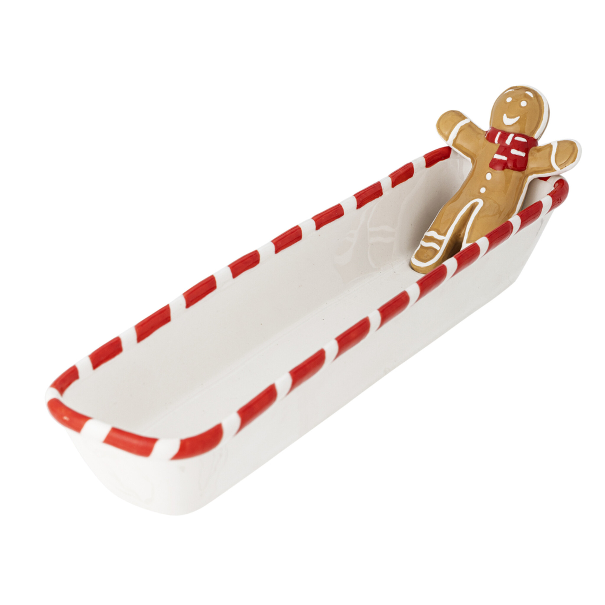 Ginnie Schale aus Keramik, Weihnachten, braun 